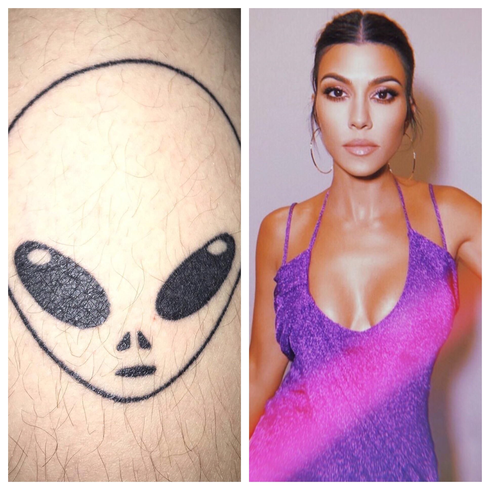 So I have a tattoo of an alien on my leg, and today I saw