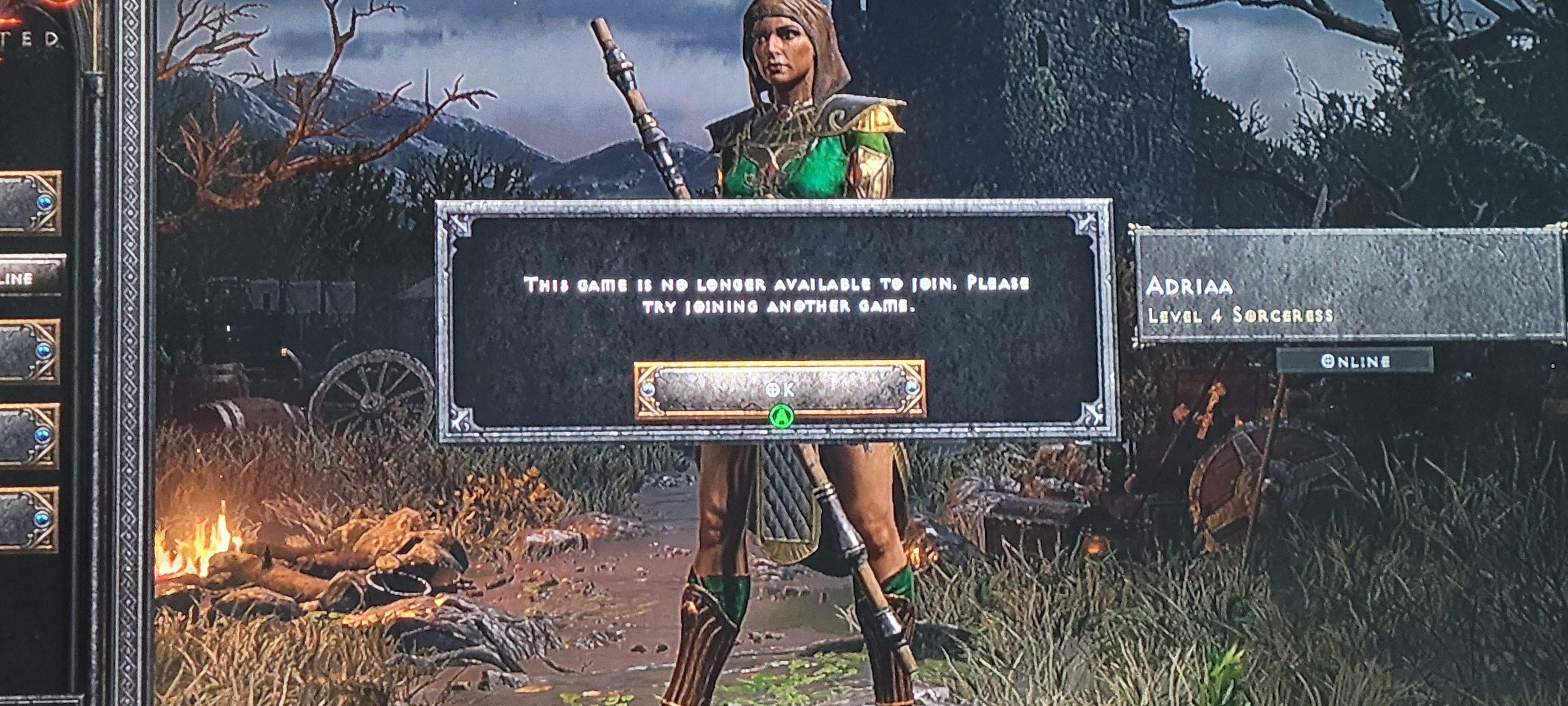 Unable to join game r/Diablo_2_Resurrected