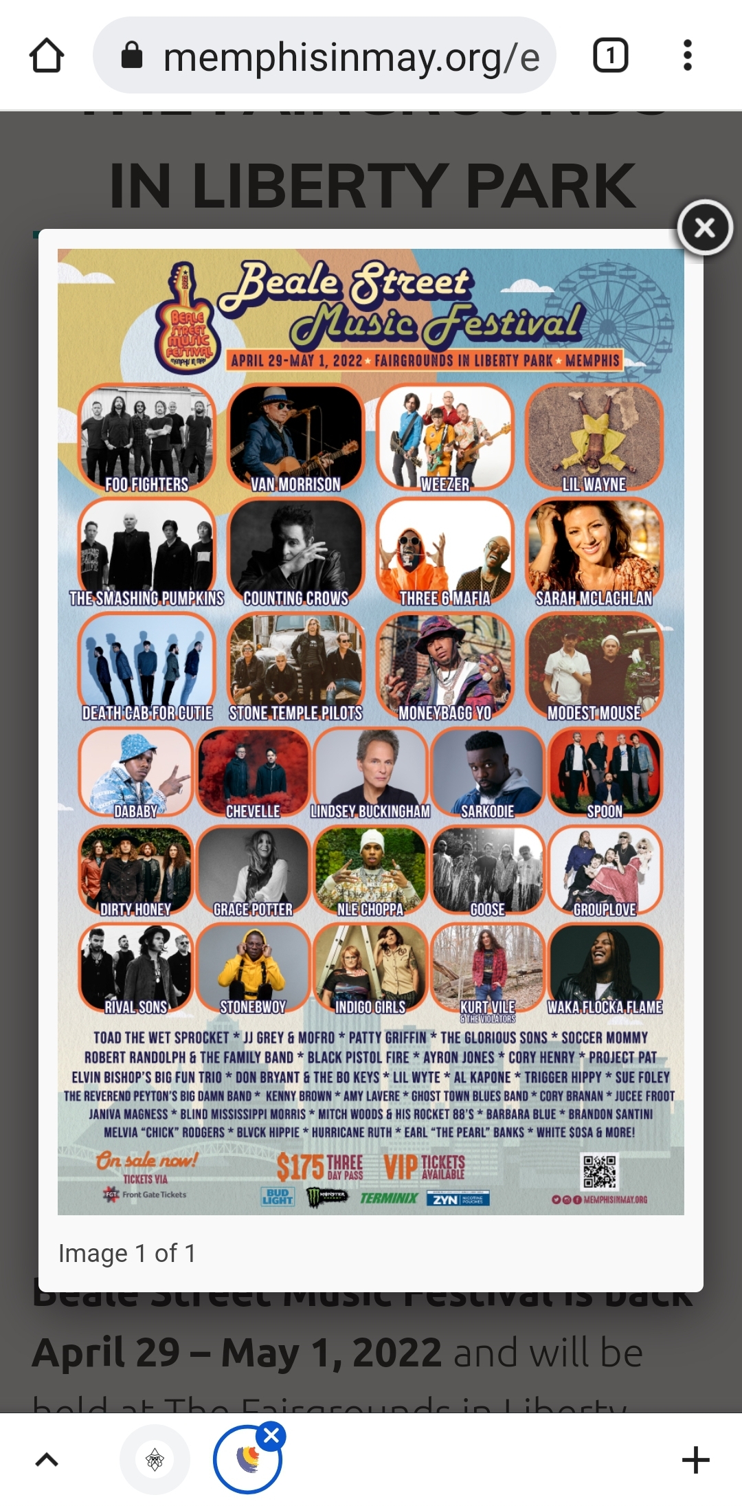 Full Beale Street Music Festival 2022 lineup memphis