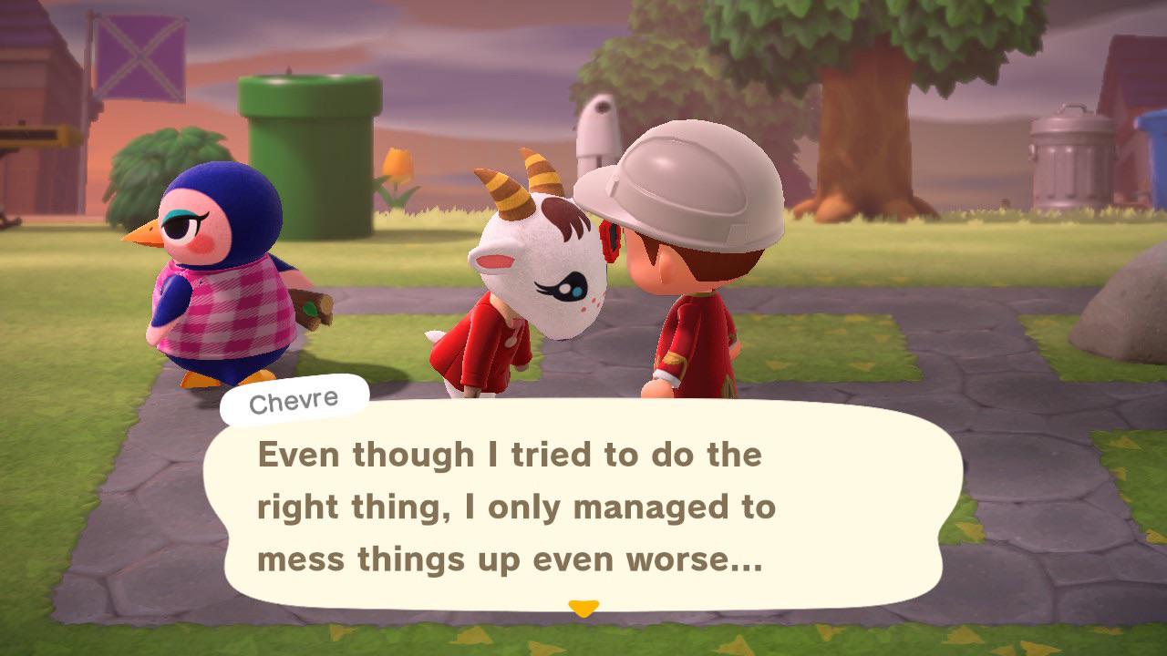 My villager is feeling guilty about something but won’t give me any