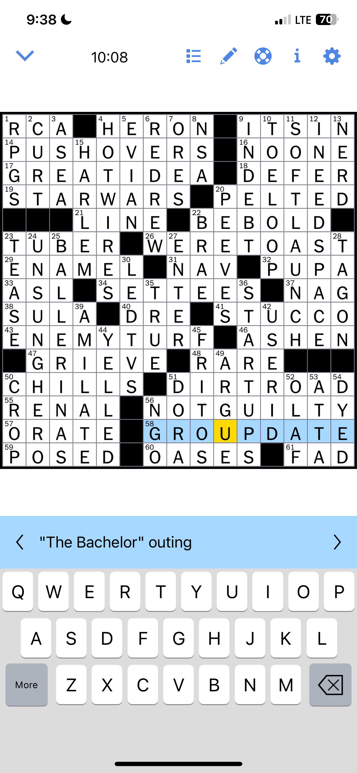 1/26 NYT Crossword Puzzle marked as spoiler for those who haven’t
