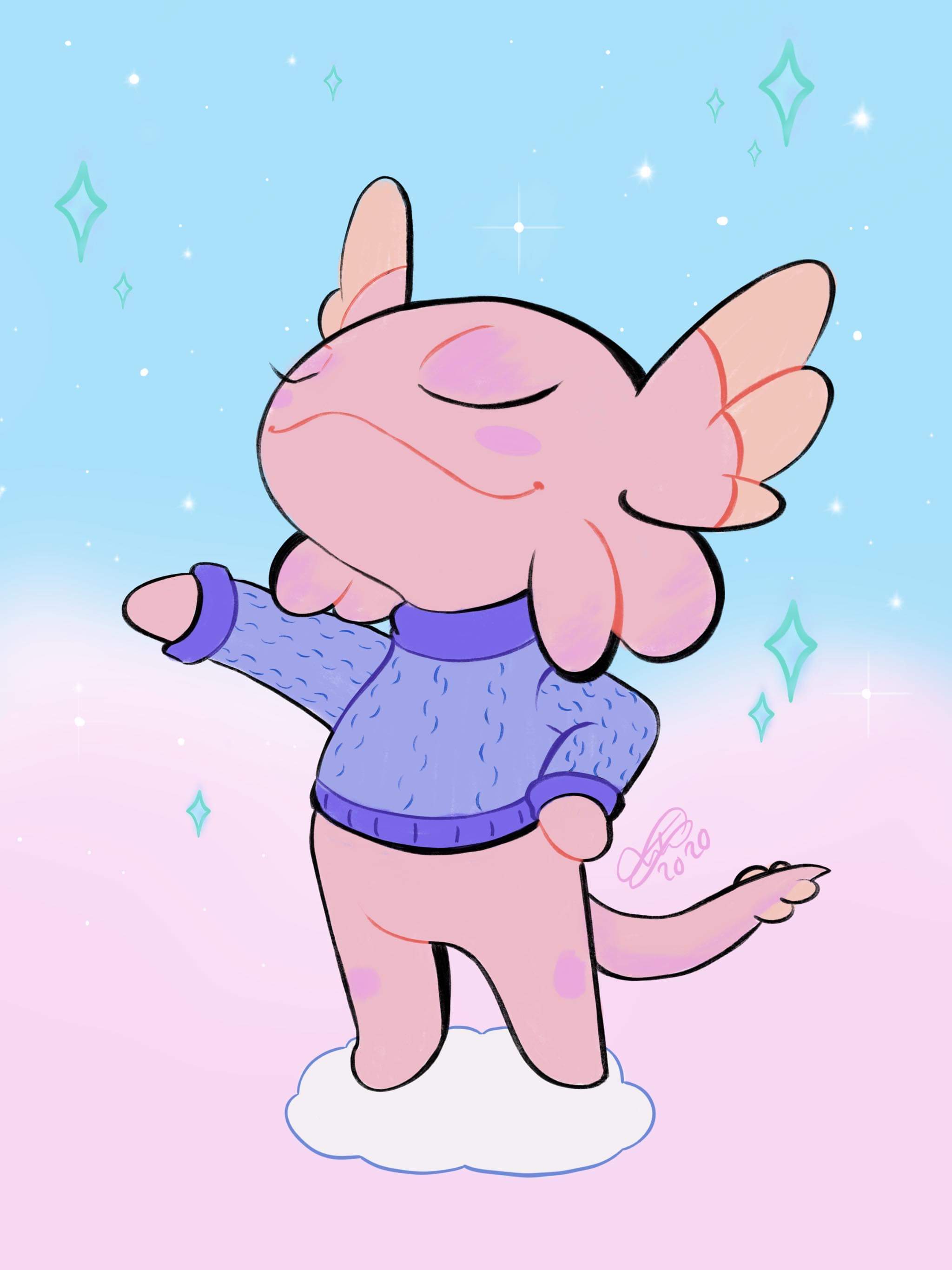 If only axolotl villagers were a thing 😍 AnimalCrossing