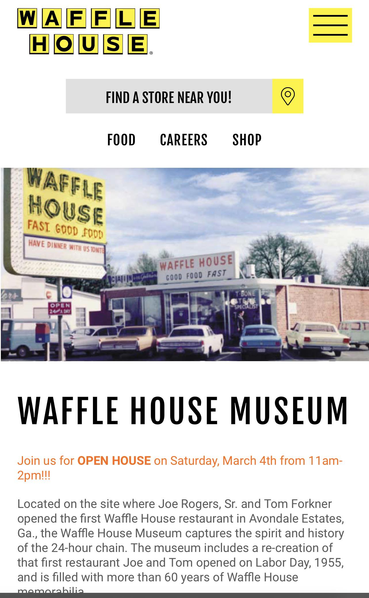 Waffle House Museum r/wafflehouse