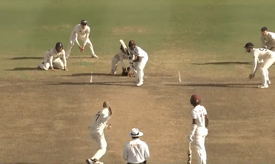 This fielding position of Bairstow at gully (he took a catch to dismiss