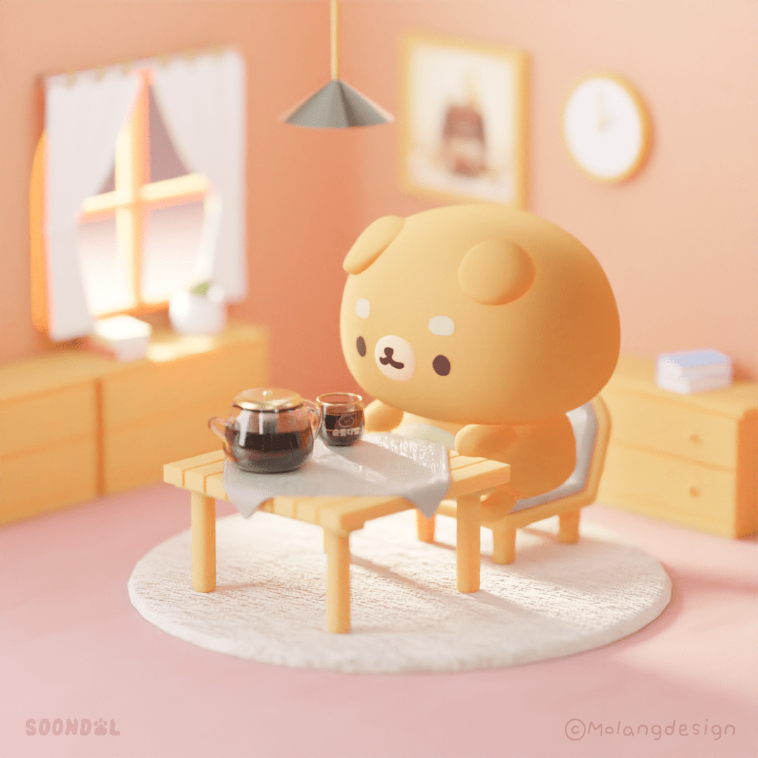 miniature style cute character 3d artwork ) r/blender