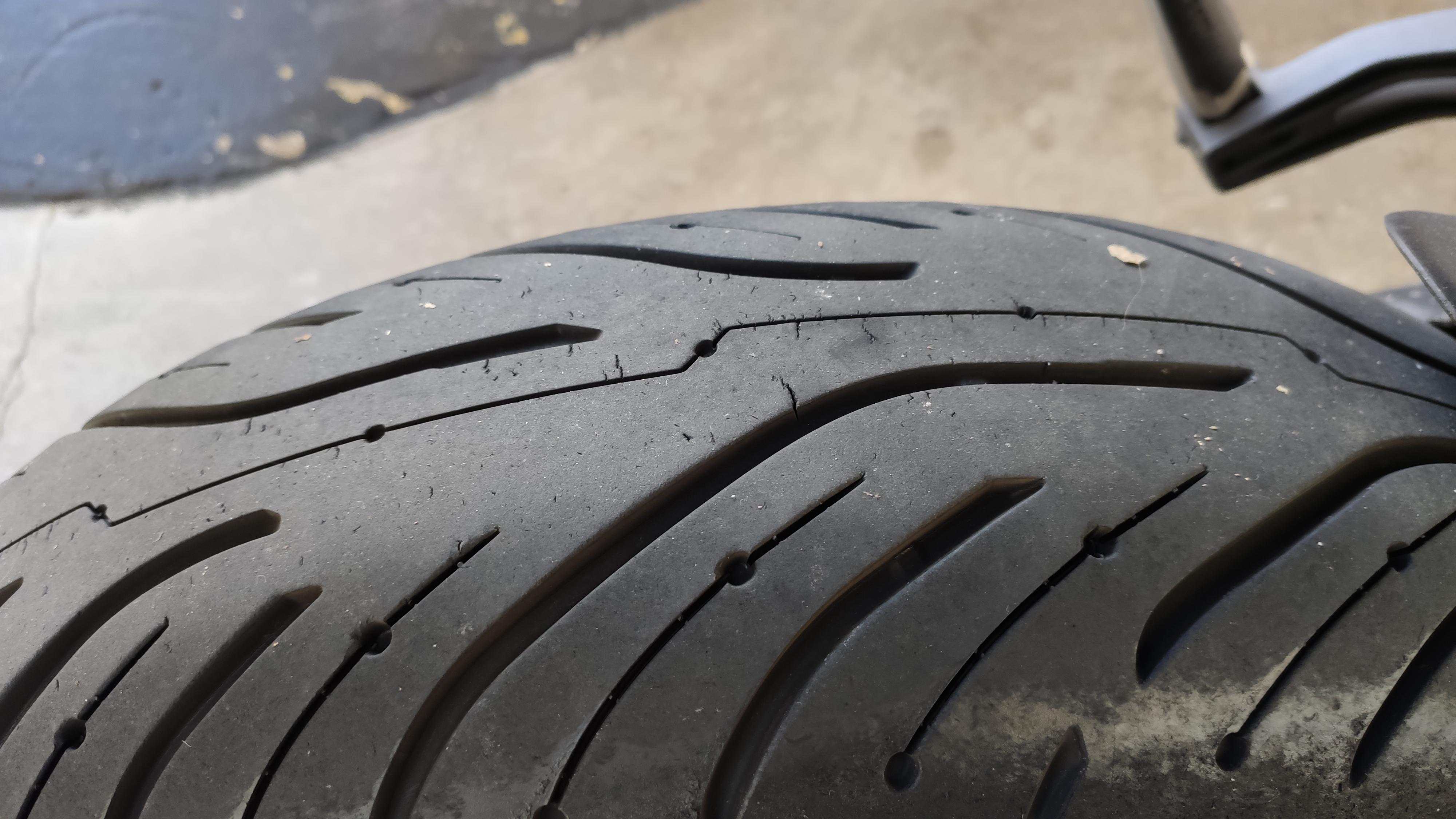 Small cracks on my tyres. Should I worry? r/motorcycle