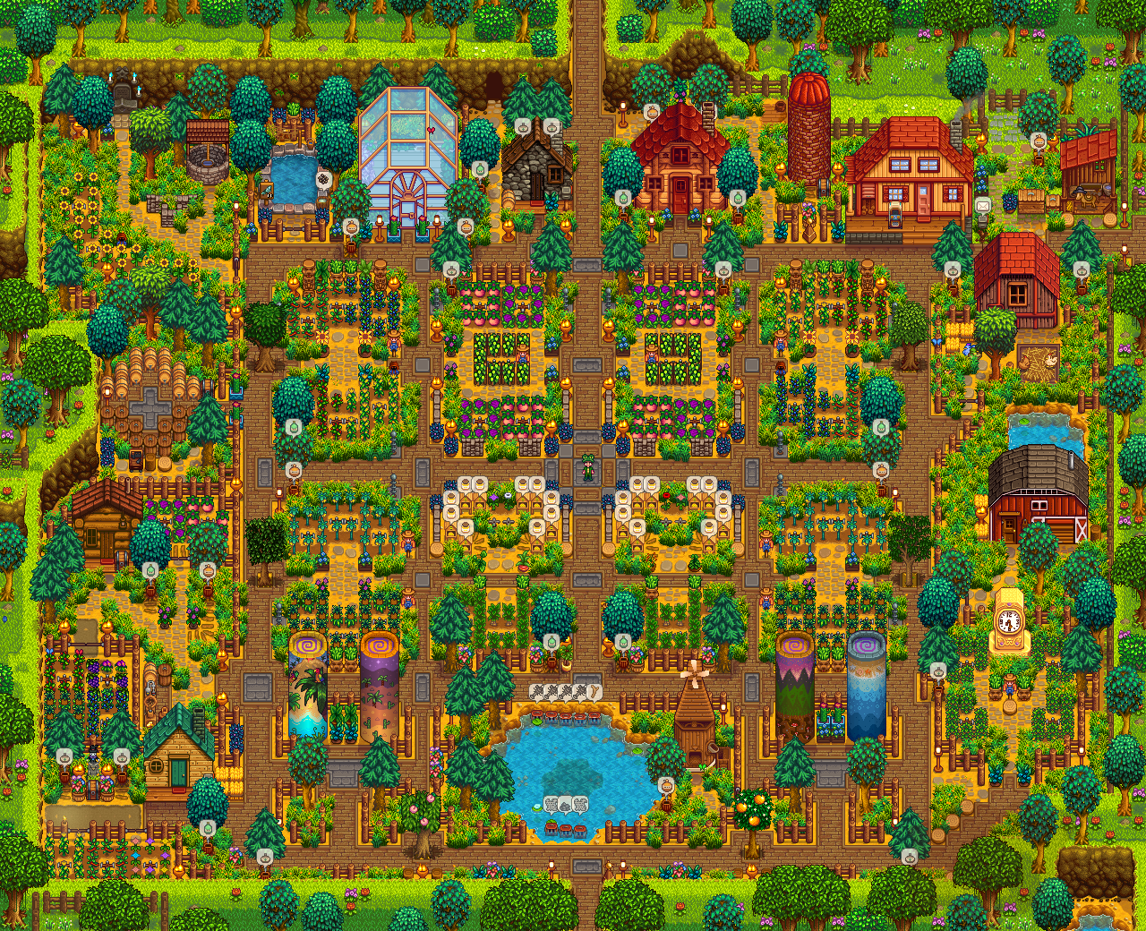 Standard farm layout r/StardewValley