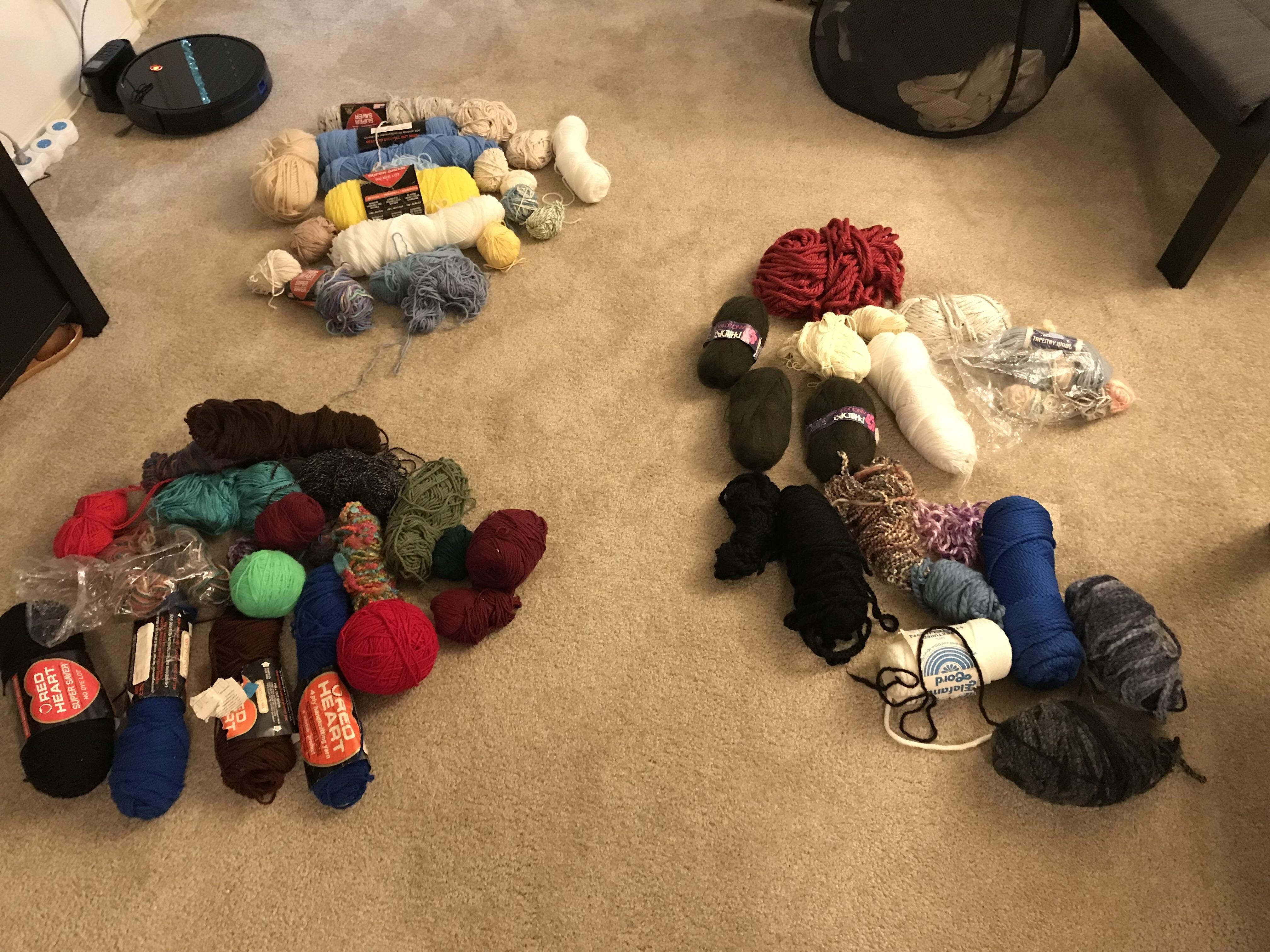 4 Yarn haul from thrift store! Xposted r/crochet