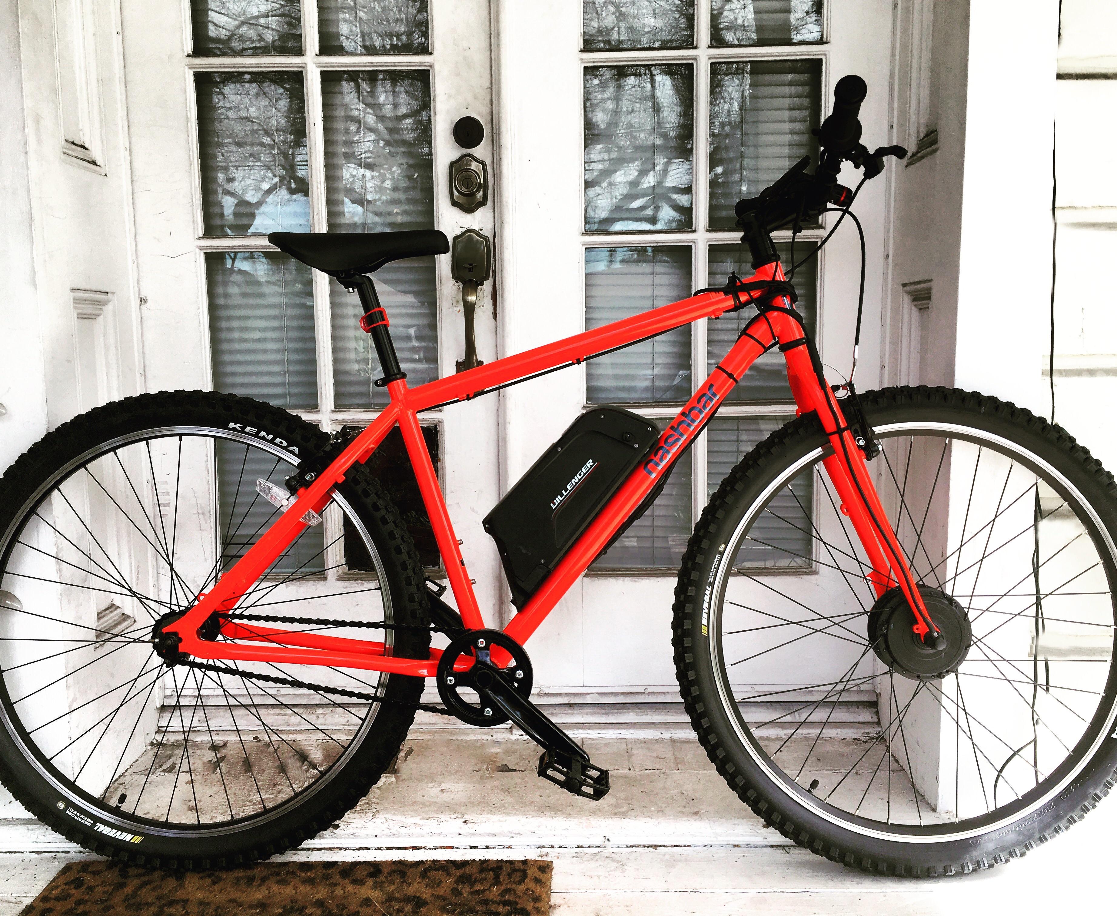 First “build”, single speed mountain bike w/ front 350 watt hub motor