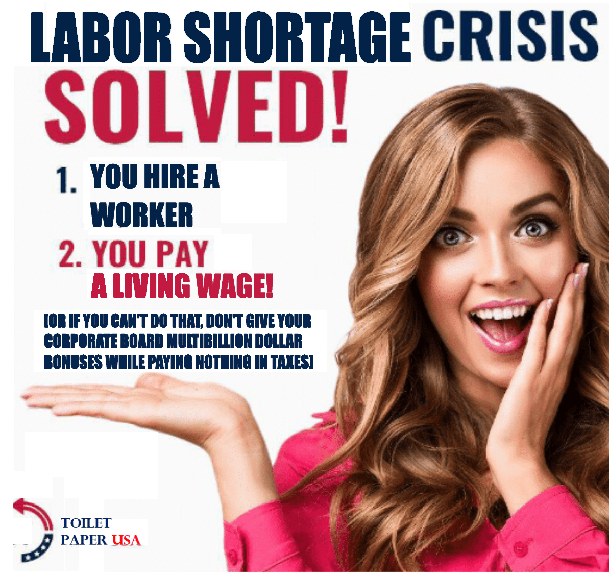 Toilet Paper USA has a solution to teh labor shortage issue! r