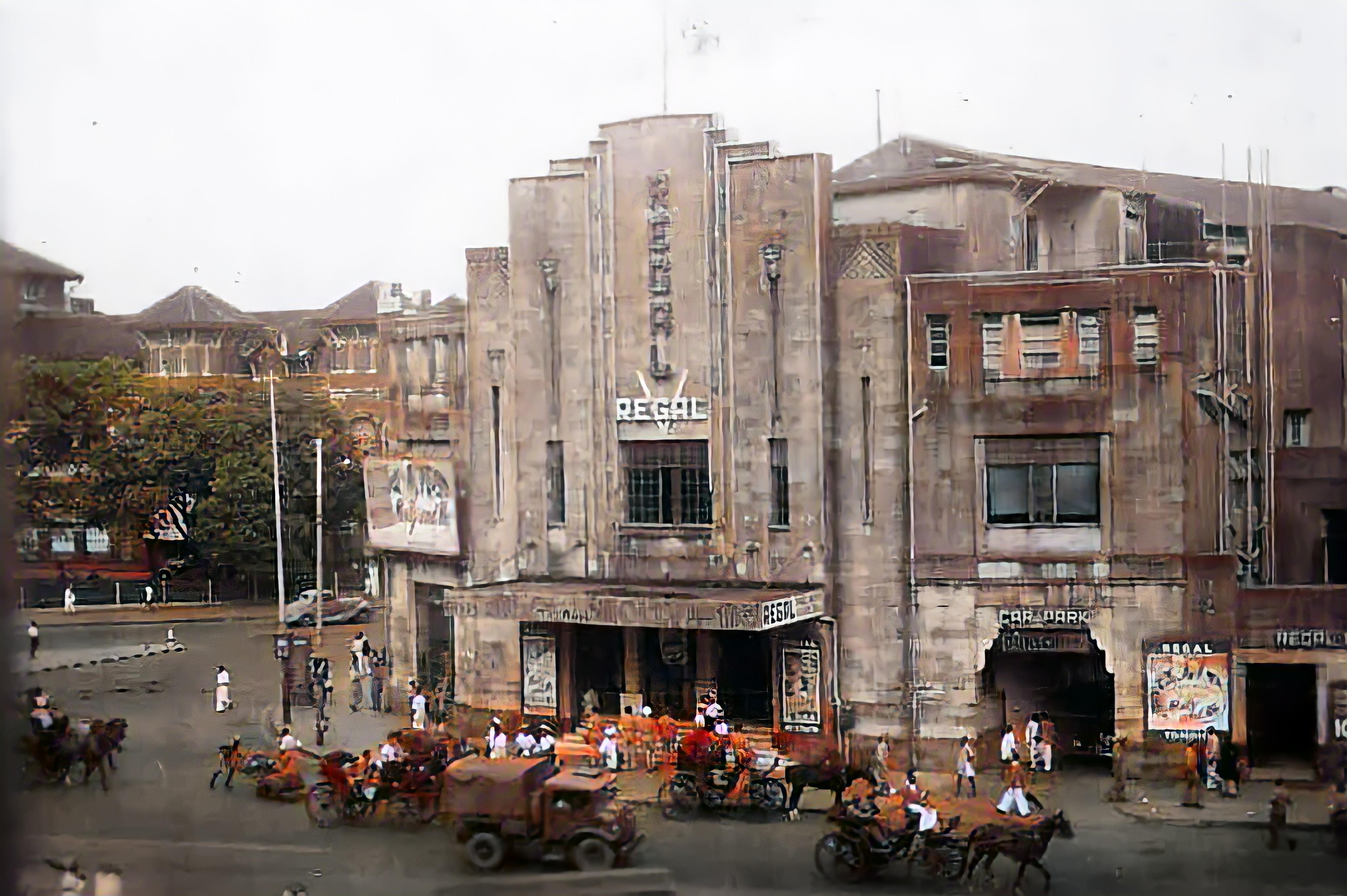 I colourised and upscaled the photograph of Regal Theater in 1950 that someone posted earlier
