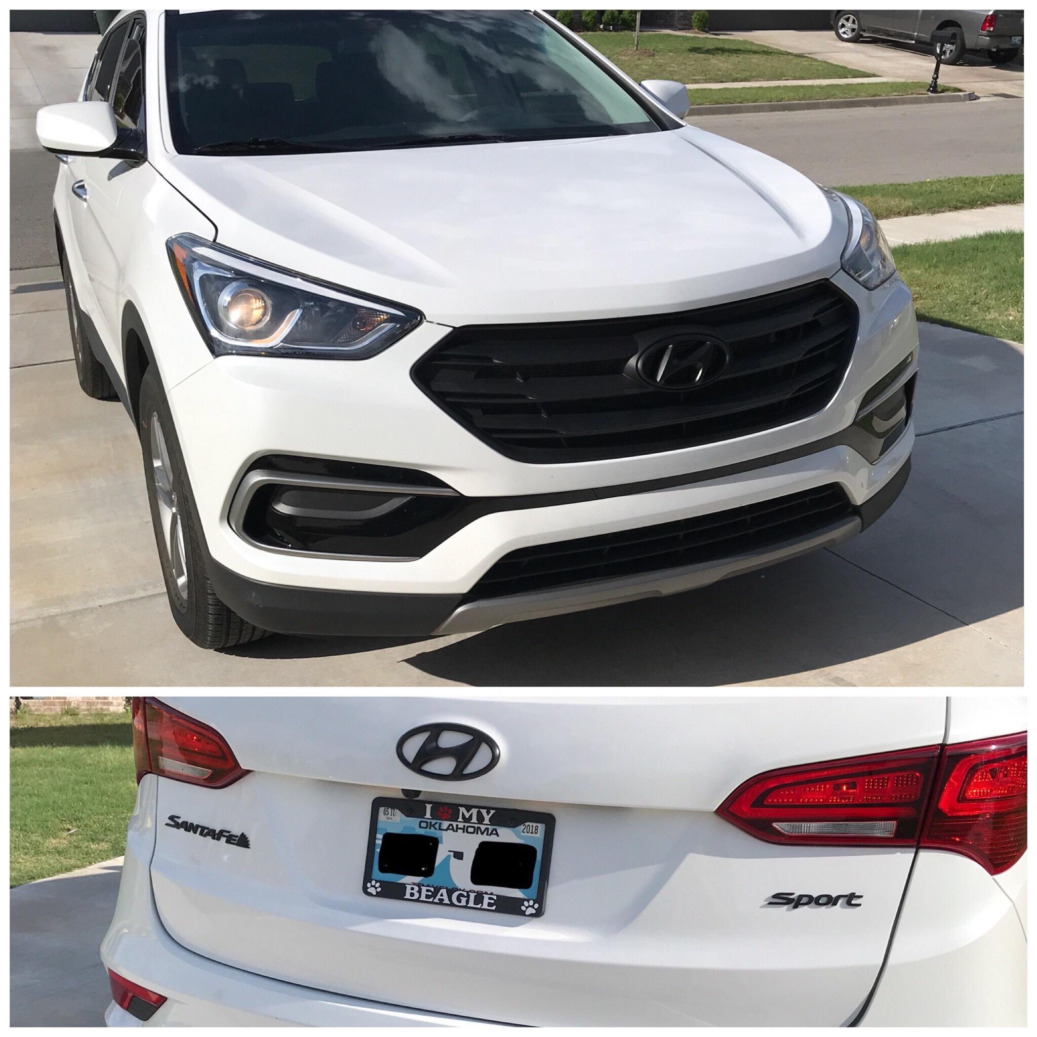 Dipped our Hyundai Santa Fe’s grille and emblems 😍 r/plastidip