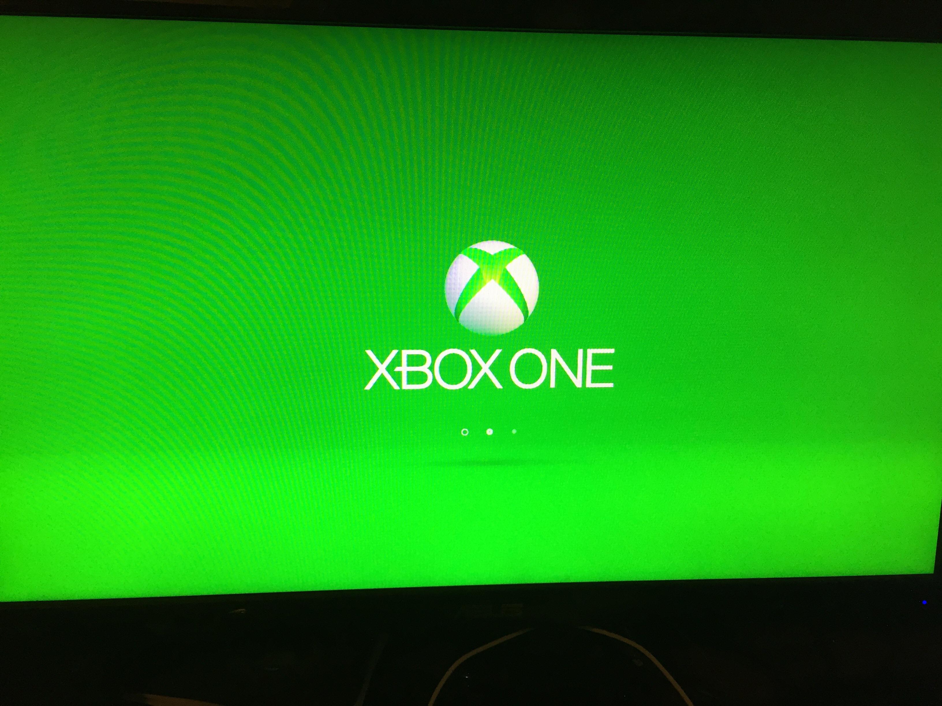 Xbox One stuck on this screen after updating console today. Hard
