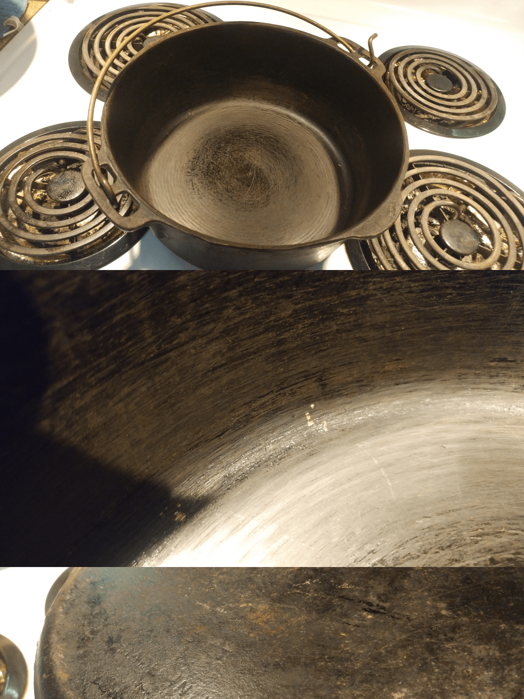 Is it 100 cast iron? Looks like there is somekind of shiny metal