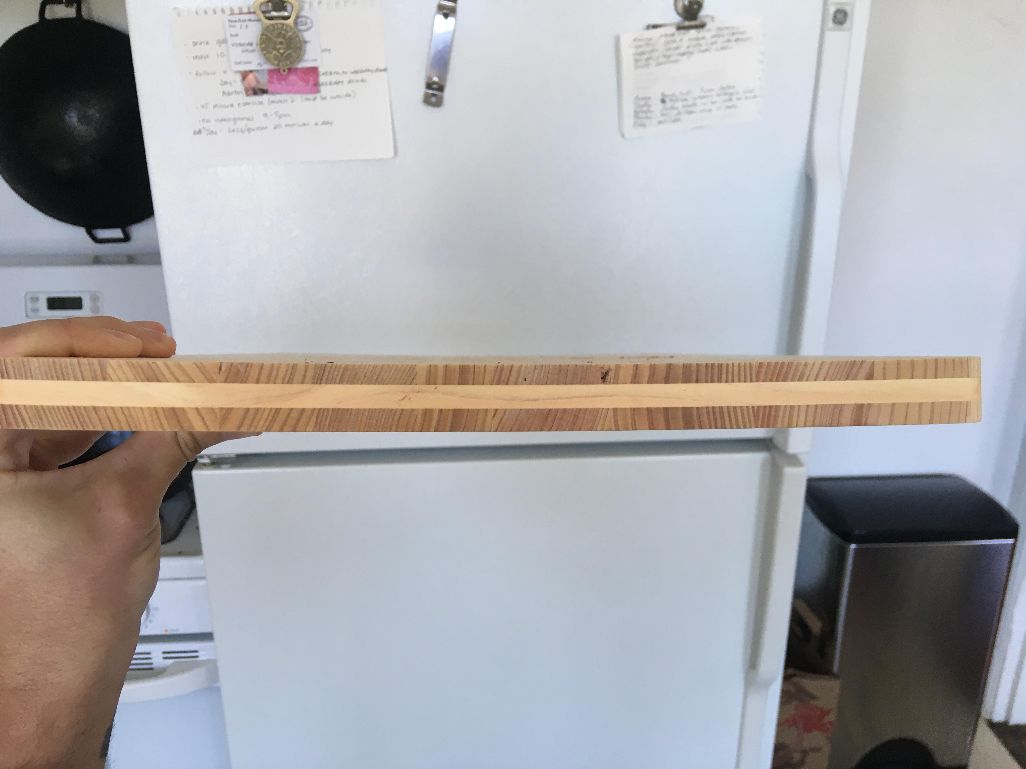 Best approach to straighten slightly warped hinoki cutting board? r