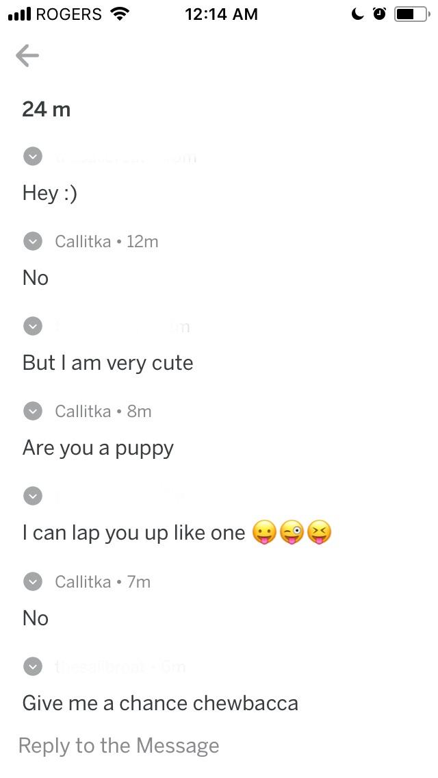 I commented that I liked looking at a lady butt and it got a lot of