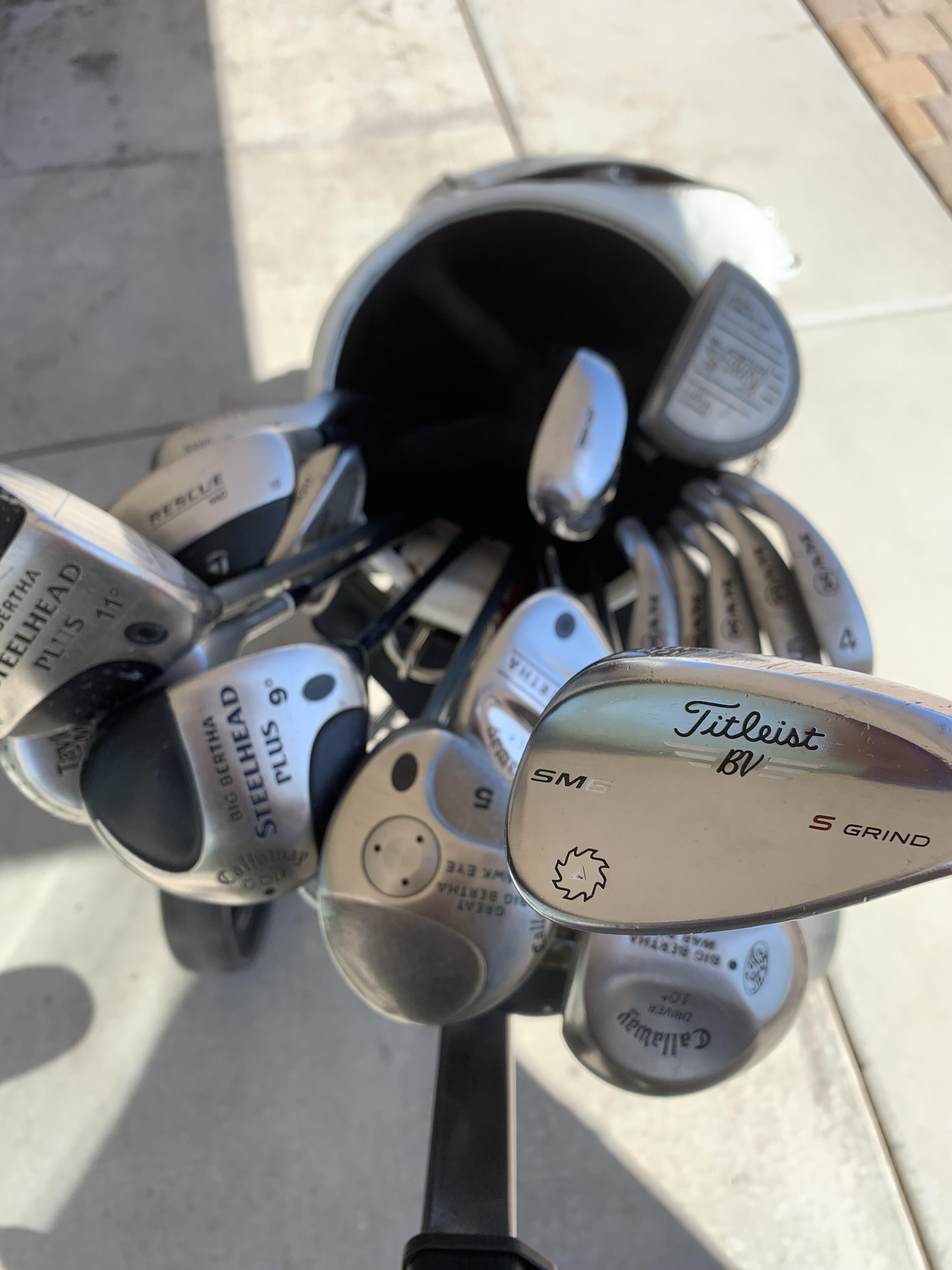 All you guys with fancy clubs, here i am with my goodwill findings