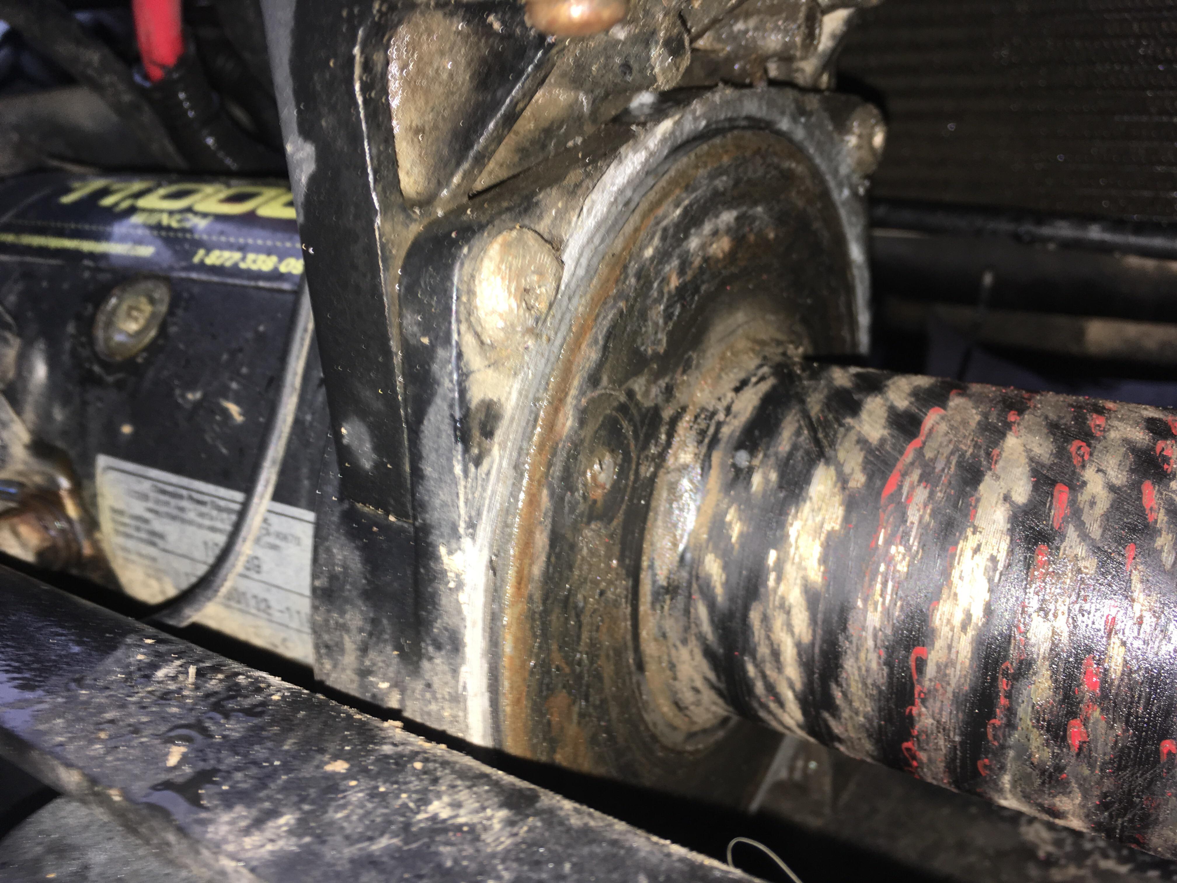 Found my winch cable retaining bolt snapped. Luckily there was another