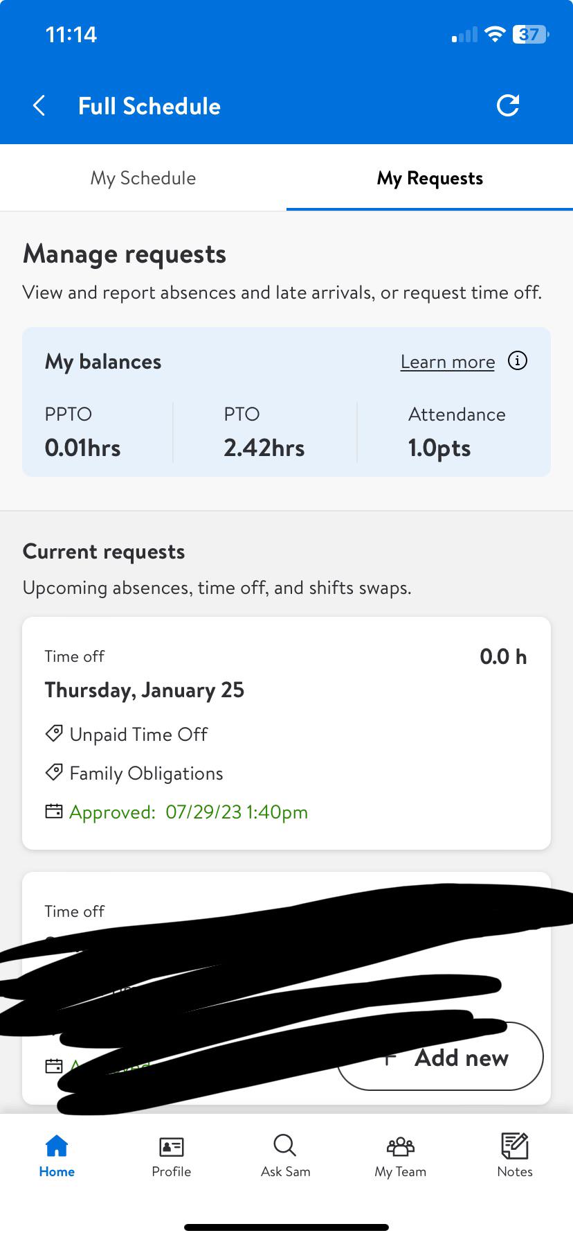 Time off ? r/walmart