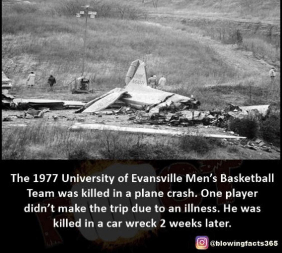 Flight 216 crashed and killed every member of the Evansville basketball