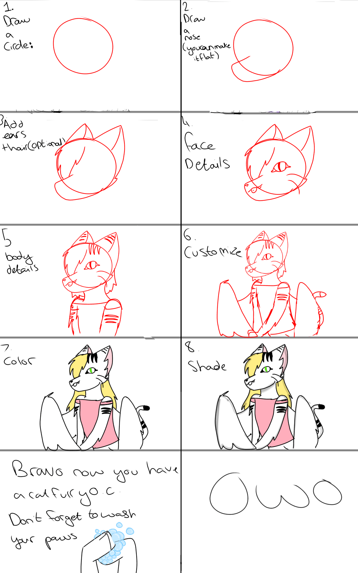 How to draw a cat furry oc r/FurryArtSchool