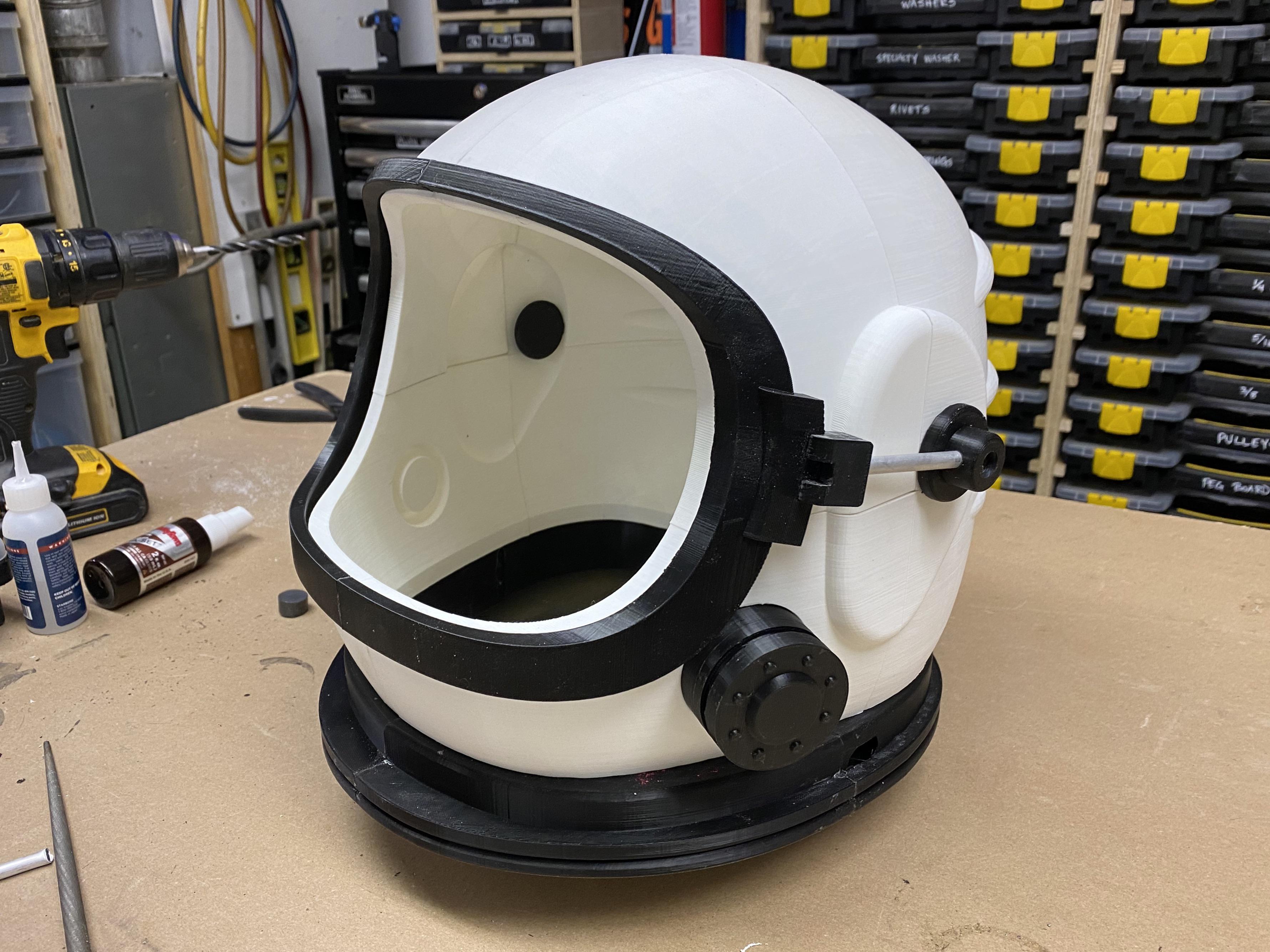 WIP Astronaut Helmet. Just got the 3D printed parts assembled