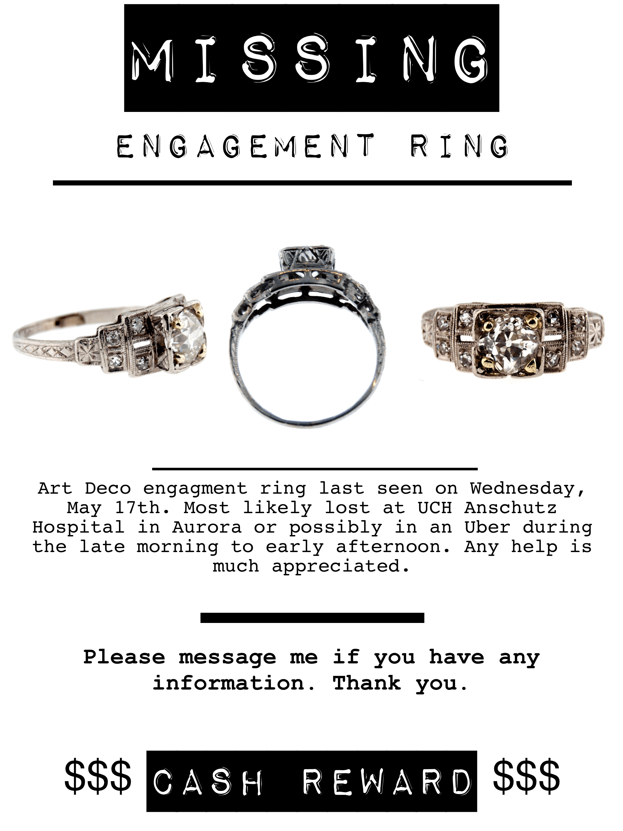 My Engagement Ring Is Lost ), r/AuroraCO