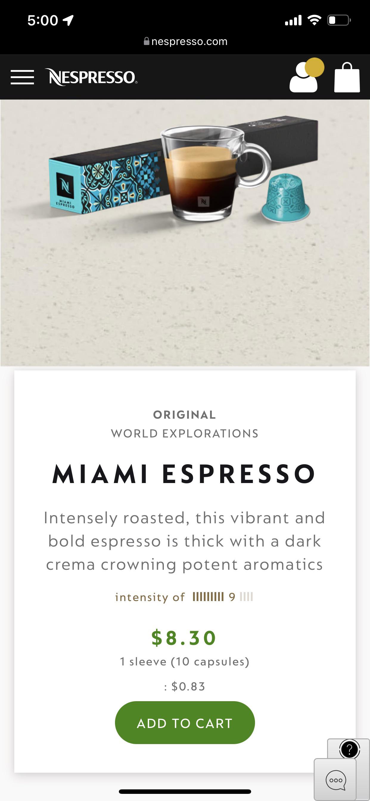 Miami espresso now available in Canada… r/nespresso