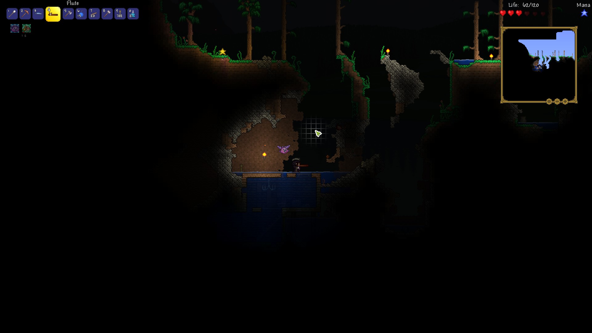 Surface underground house (it had a brown chest instead of a gold one