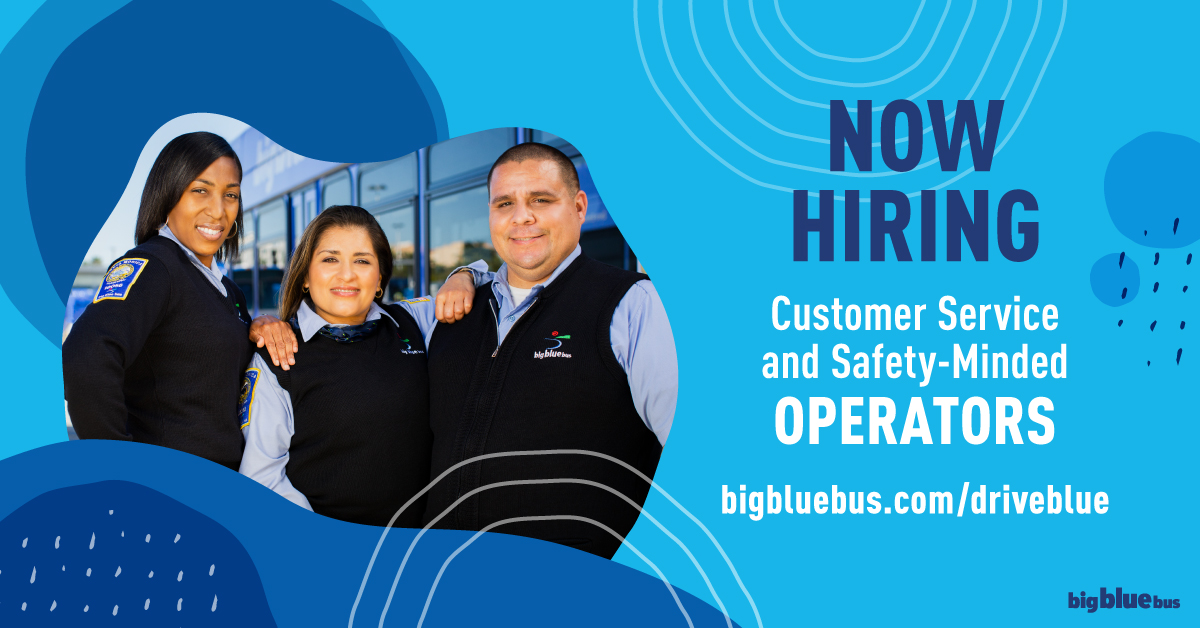 [HIRING] The City of Santa Monica’s Big Blue Bus is hiring Motor Coach