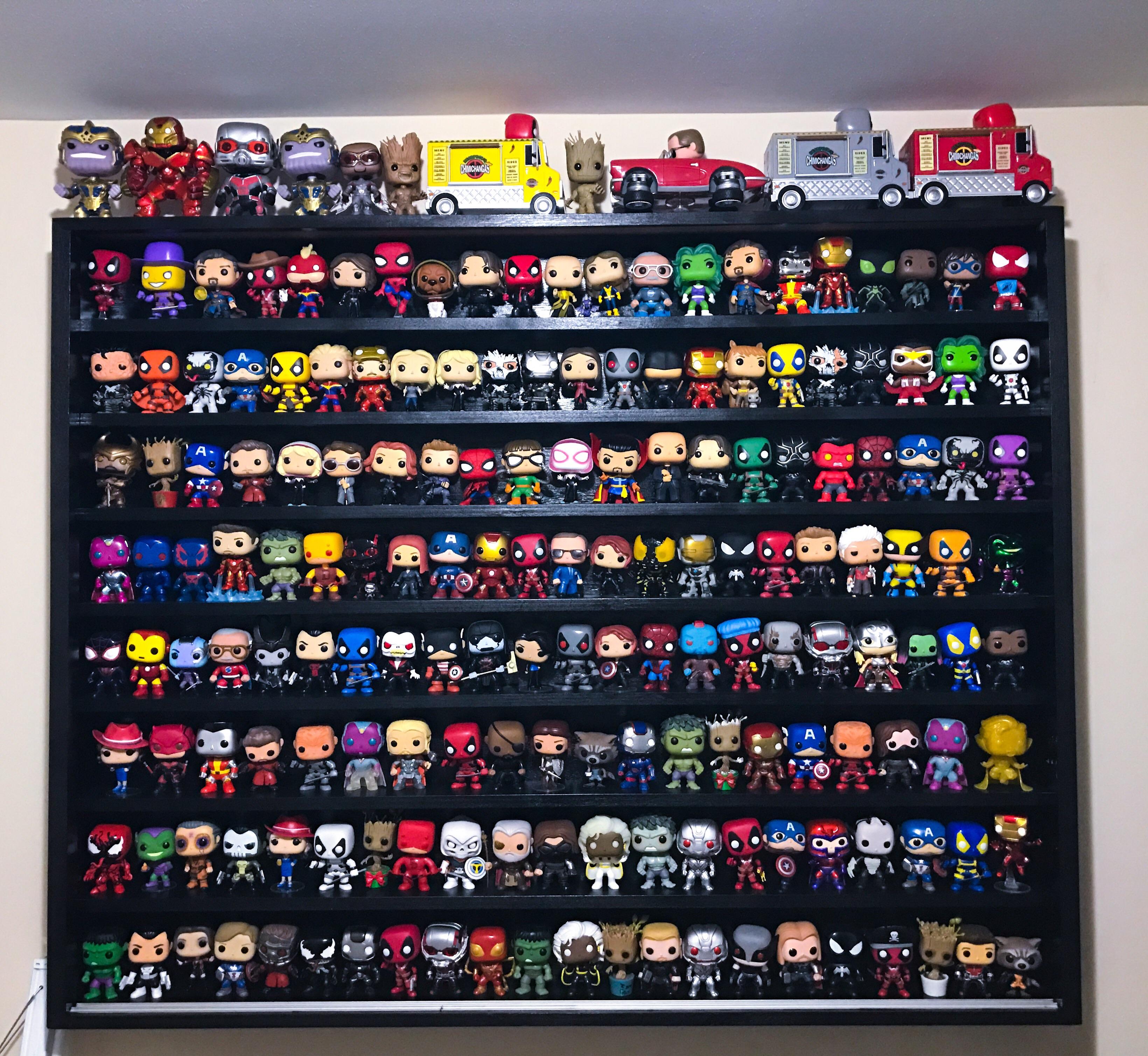 Part of my Marvel collection on a custom shelf r/funkopop