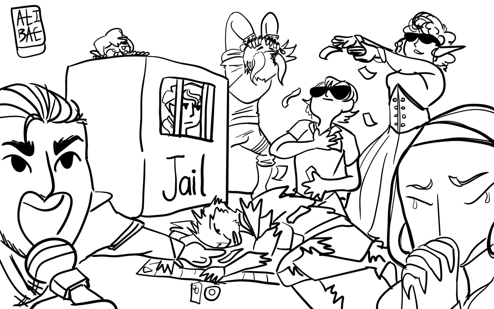 [Art] Our adventuring party but as that one draw the squad meme DnD