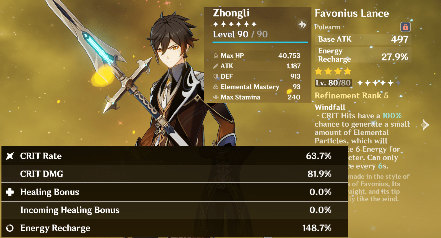 i made Zhongli as battery, his hold E/skill, his pillar geo attack and