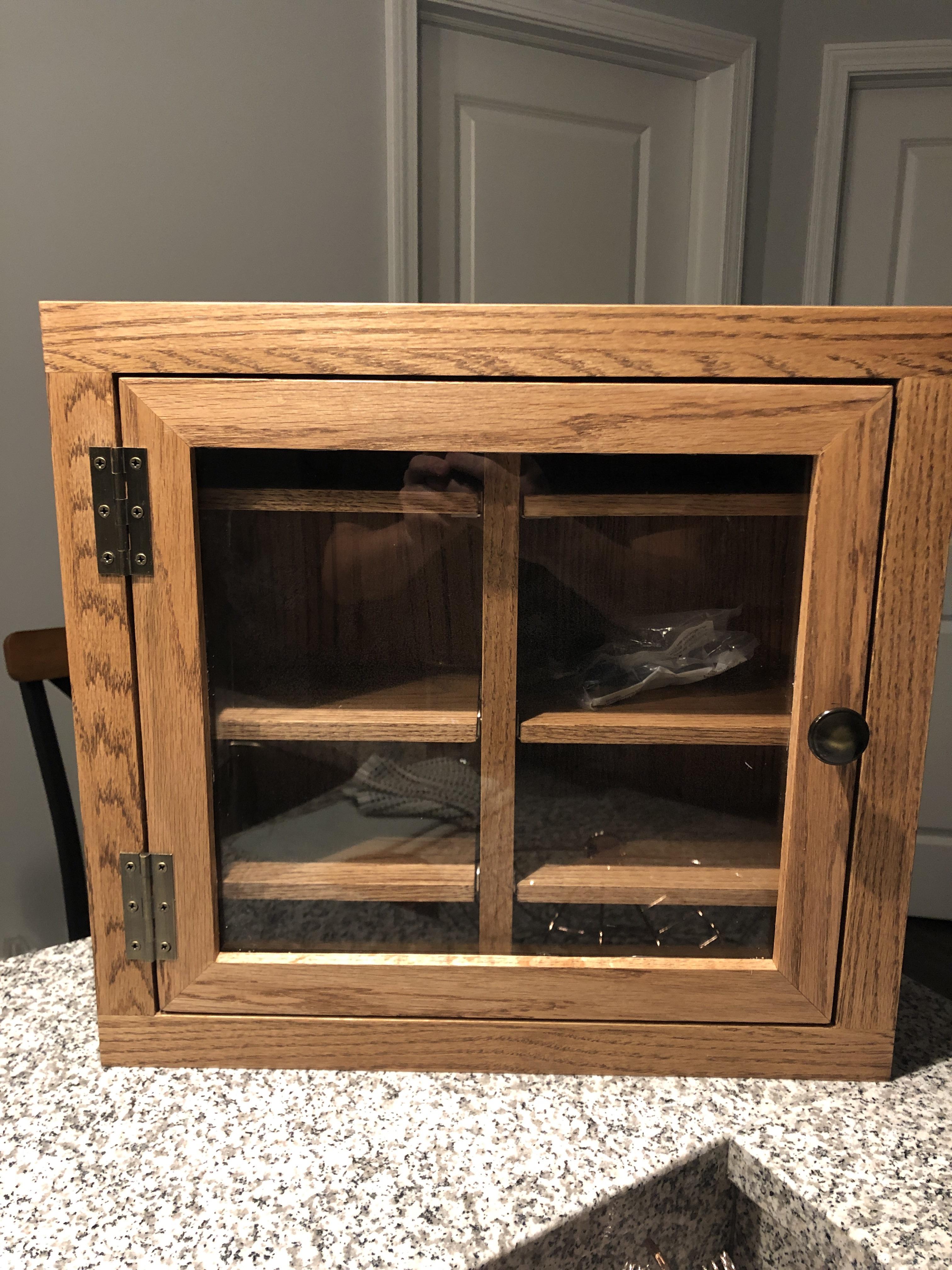 Small red oak medicine that I built for a family friend