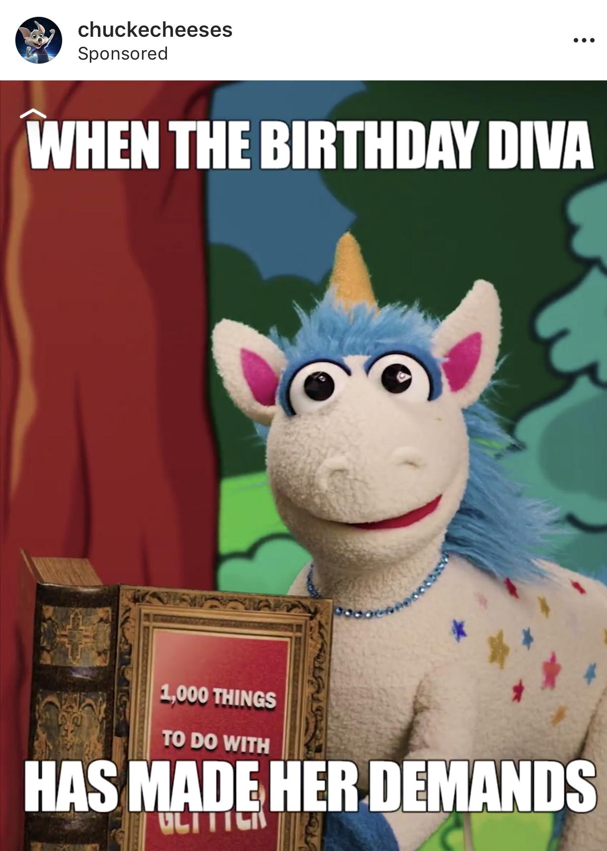 Chuck E Cheese gets hip with impact text memes! FellowKids