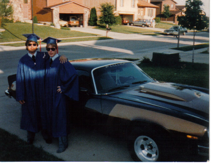 1985 Graduation day ArgentaOreana High School Charlie McMillan and