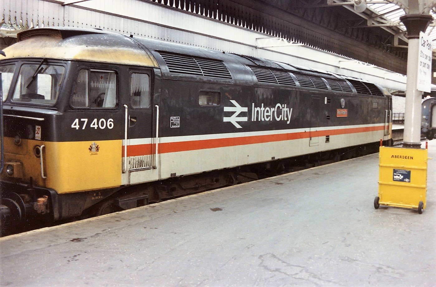 Class 47 Rail Riders 47406 At Aberdeen August 1986 Photo via aeromoe