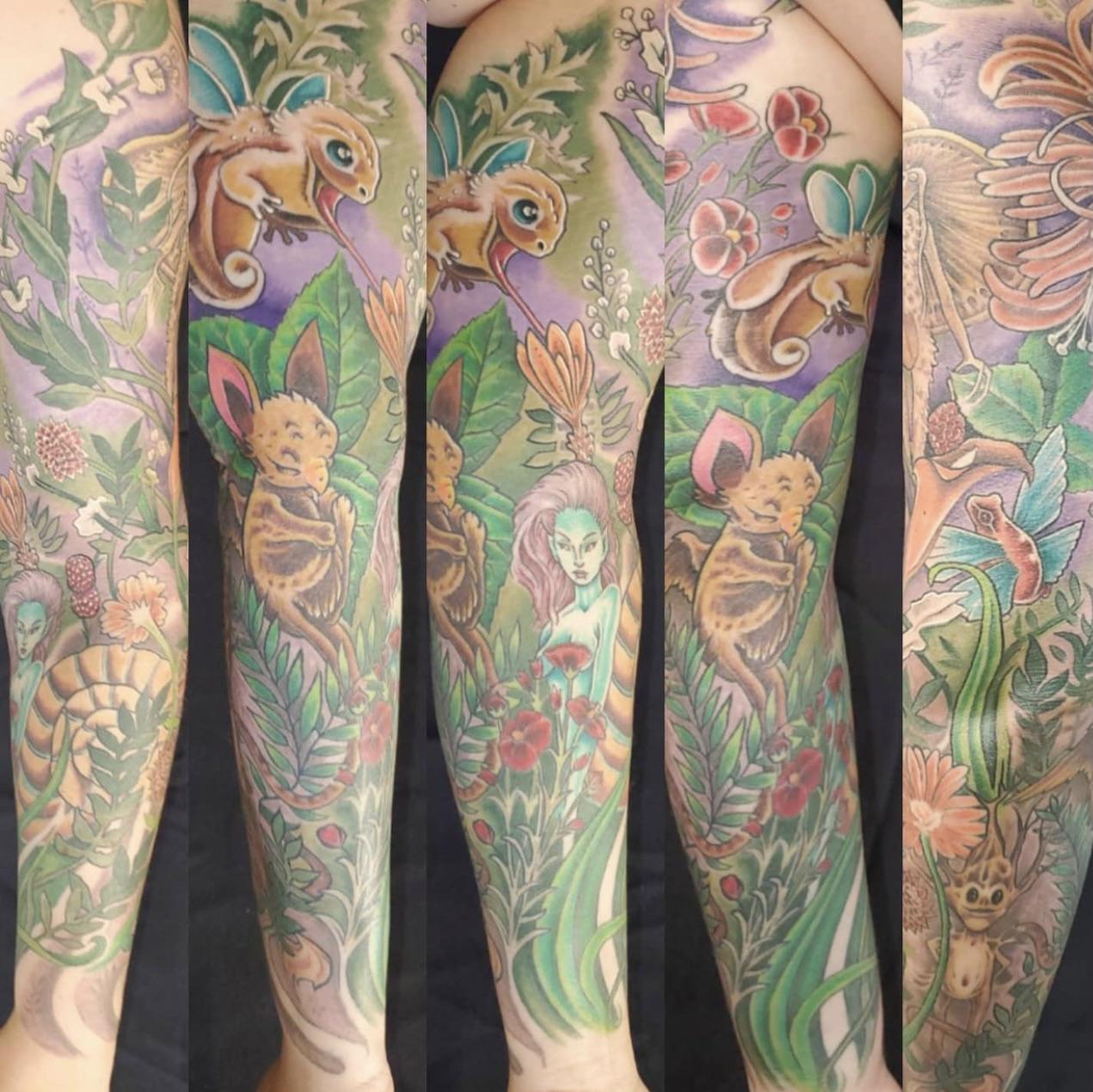 Finished sleeve done by chop NC r/tattoo