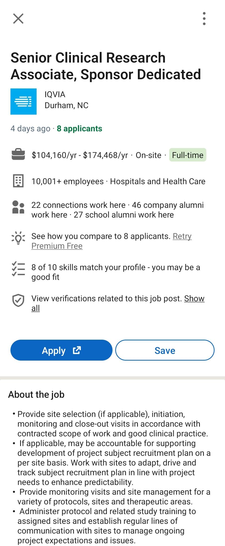 Iqvia Sr CRA 174k salary??? r/clinicalresearch