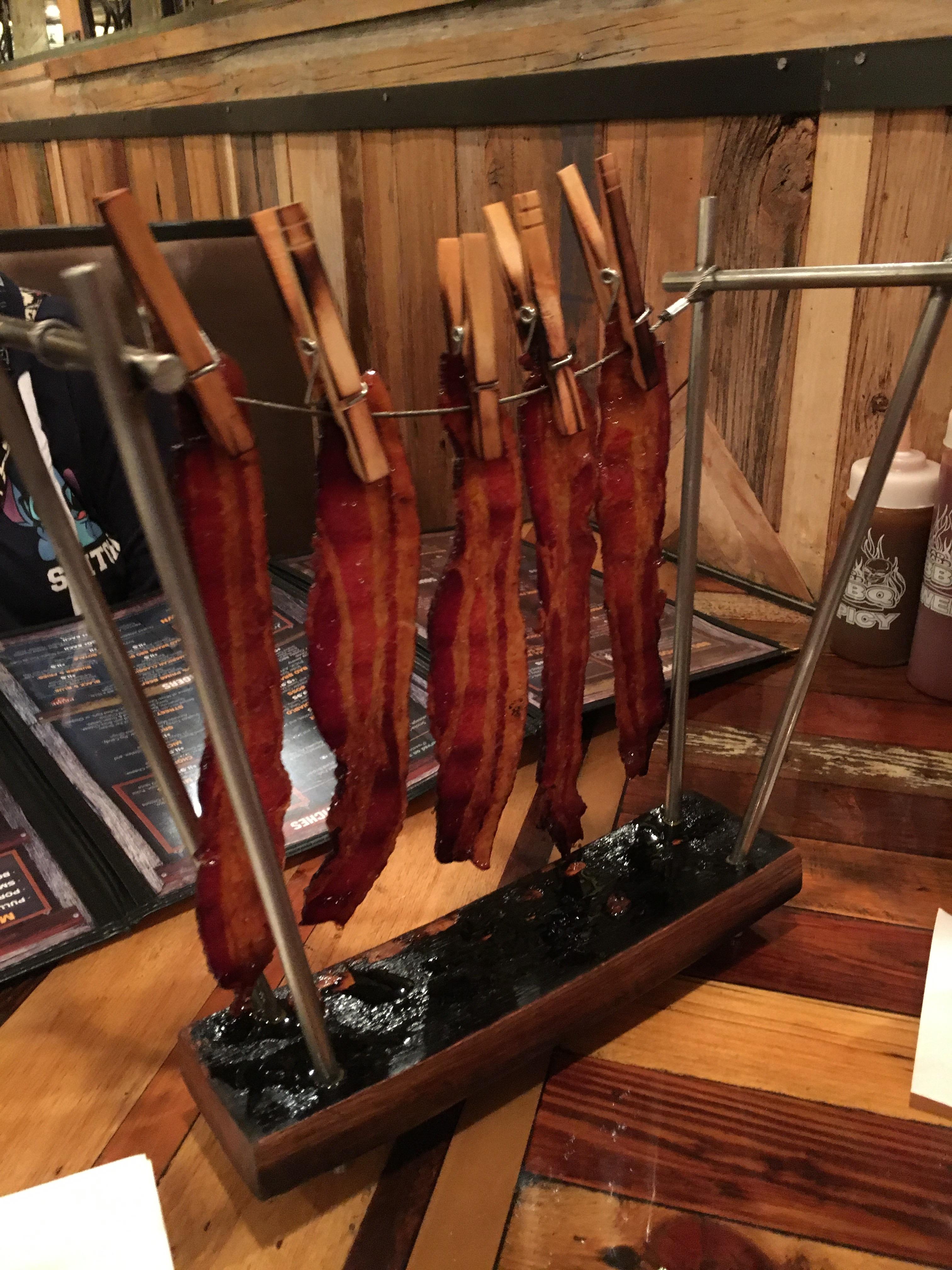 Bacon on a clothesline r/WeWantPlates