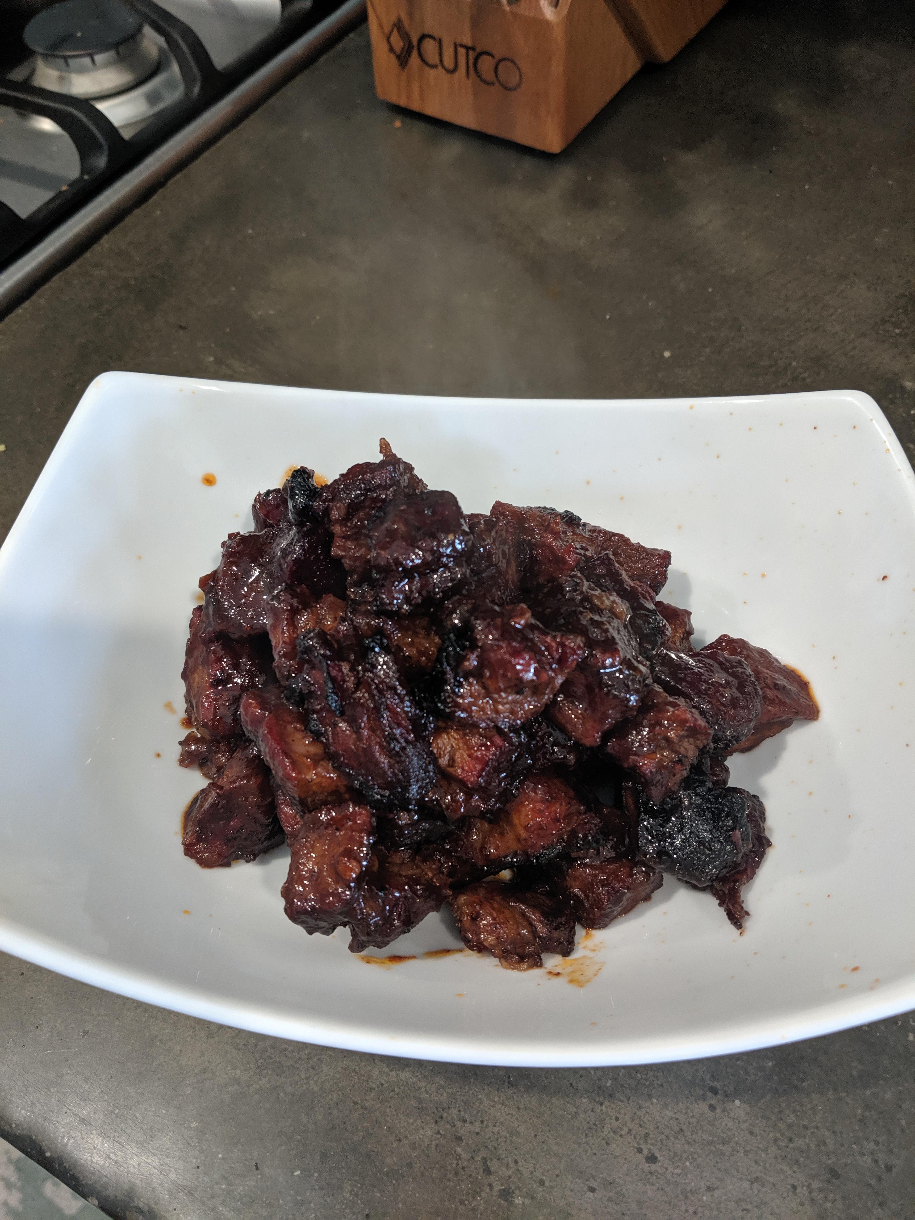 Wonderful Chuck roast burnt ends with ghost pepper BBQ r/Traeger