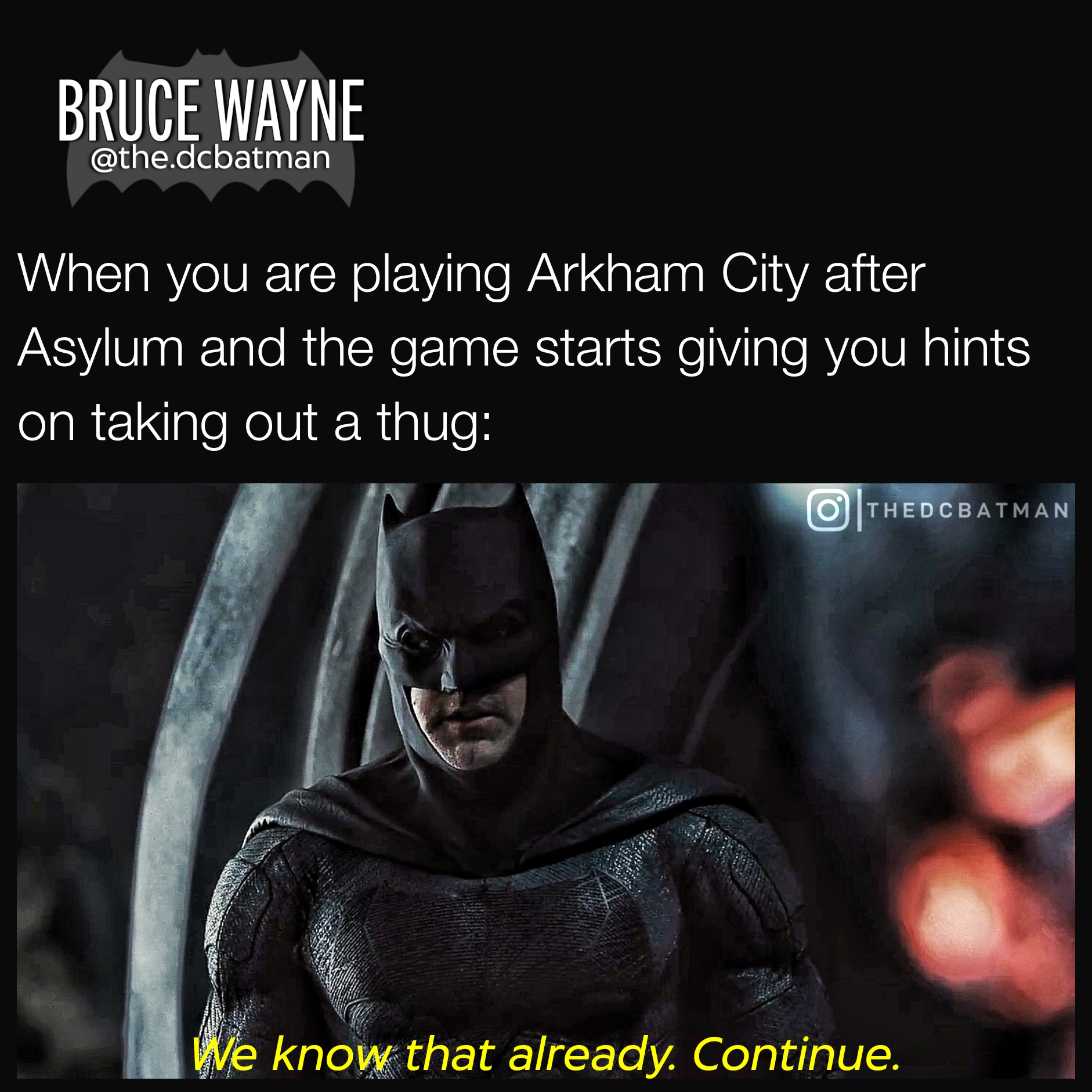 Batman Arkham gamers know how things go around. r/BatmanArkham