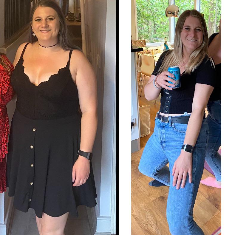 F/25/5’7” [234lbs > 170lbs = 64lbs] Comparing a recent photo to one