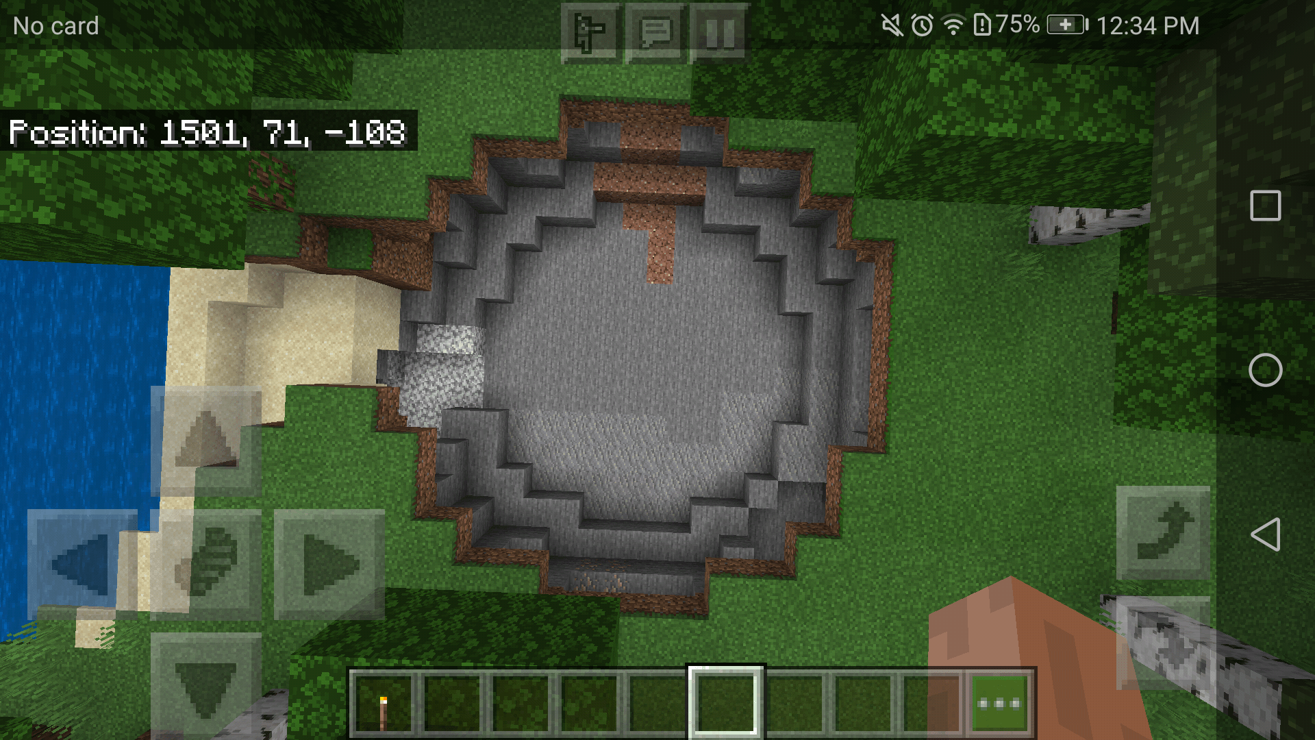 Natural inner circle in Minecraft Bedrock seed 1498882555