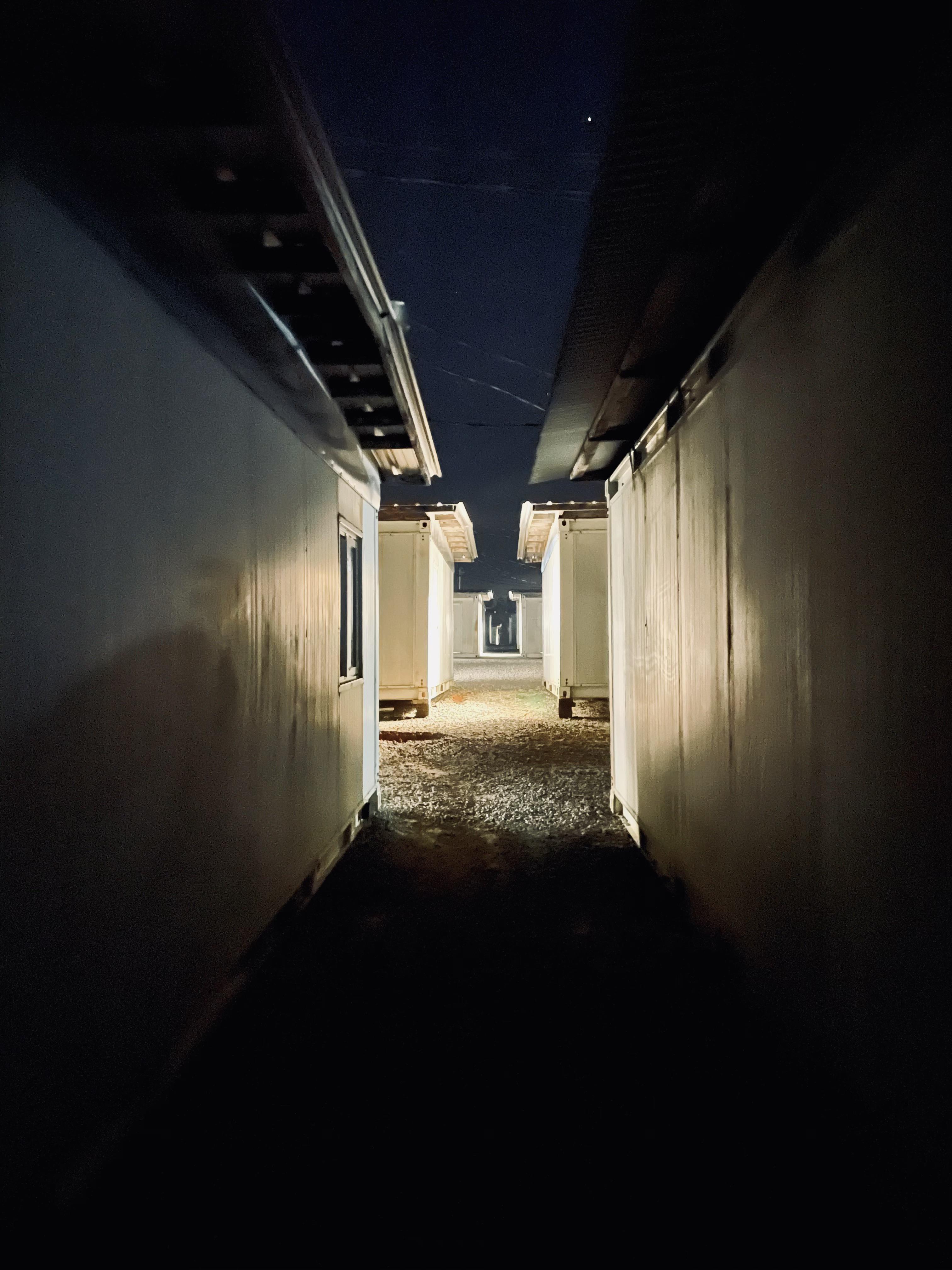 Walking between the CHUs on the way to the shower trailer… the faint