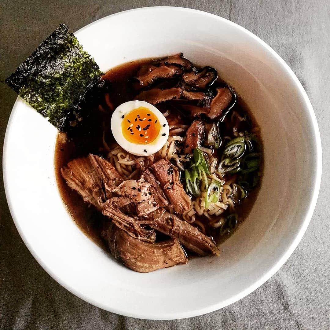 7Day Ramen Challenge, Day 2 Braised BBQ pork shoulder Shoyu Ramen r