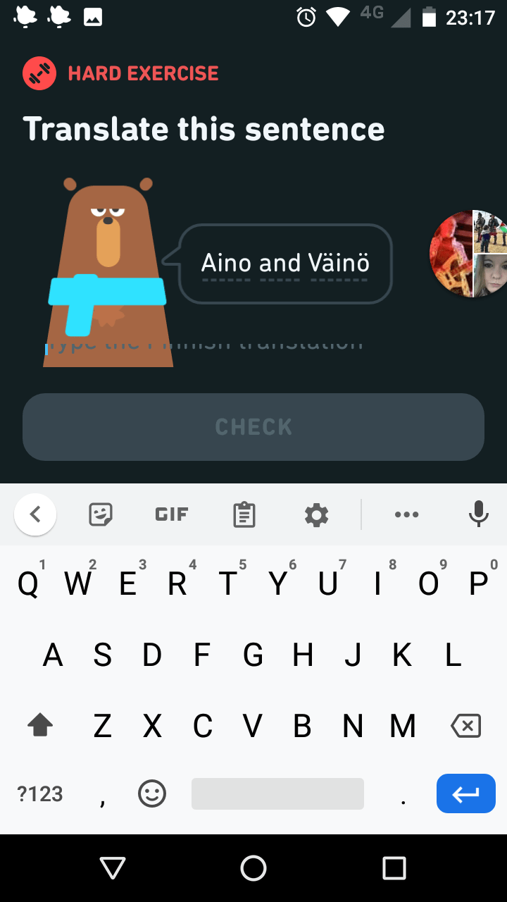 Android keyboard is wiping out input window r/duolingo