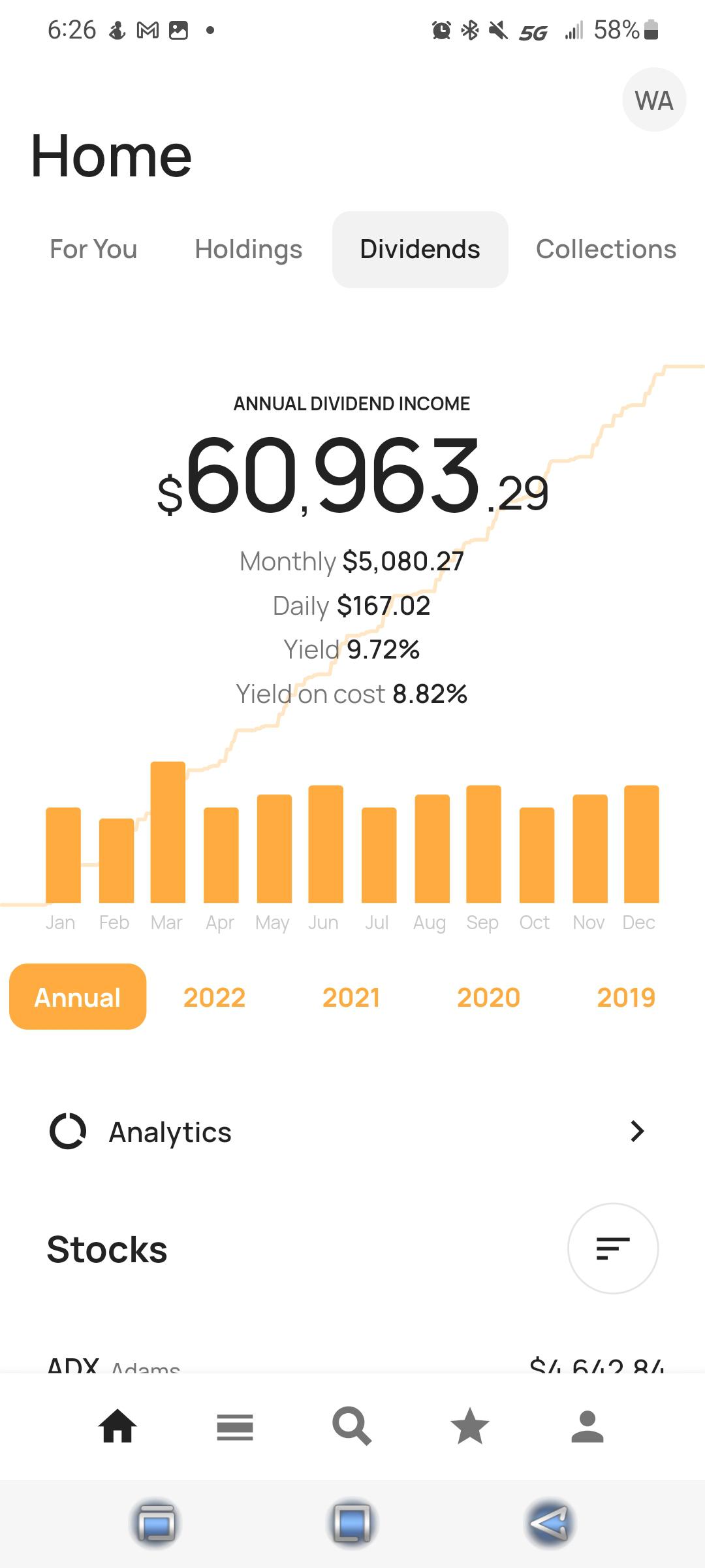 I'm a dividend believer. I have half my portfolio in high dividend