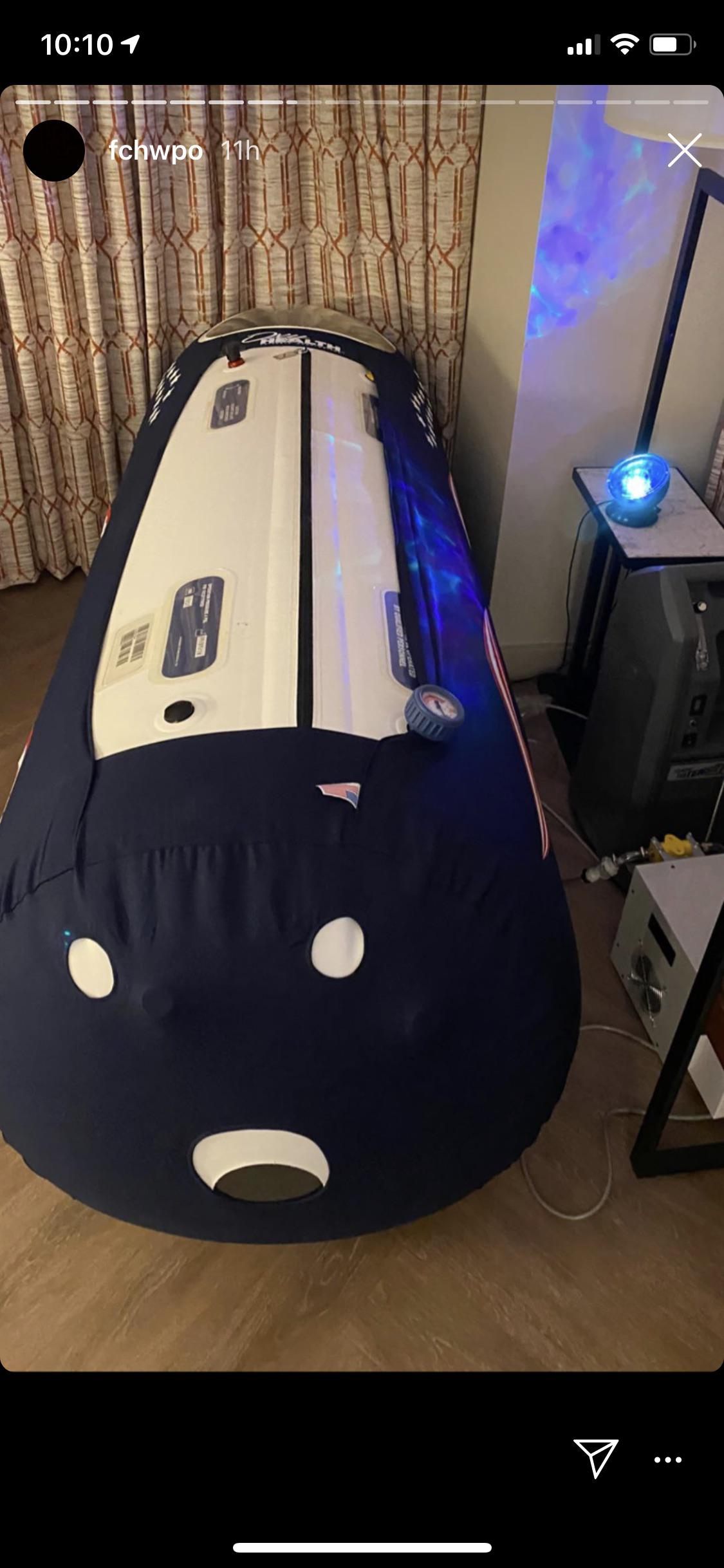 Jaylen Brown has a portable hyperbaric sleep chamber in his hotel room