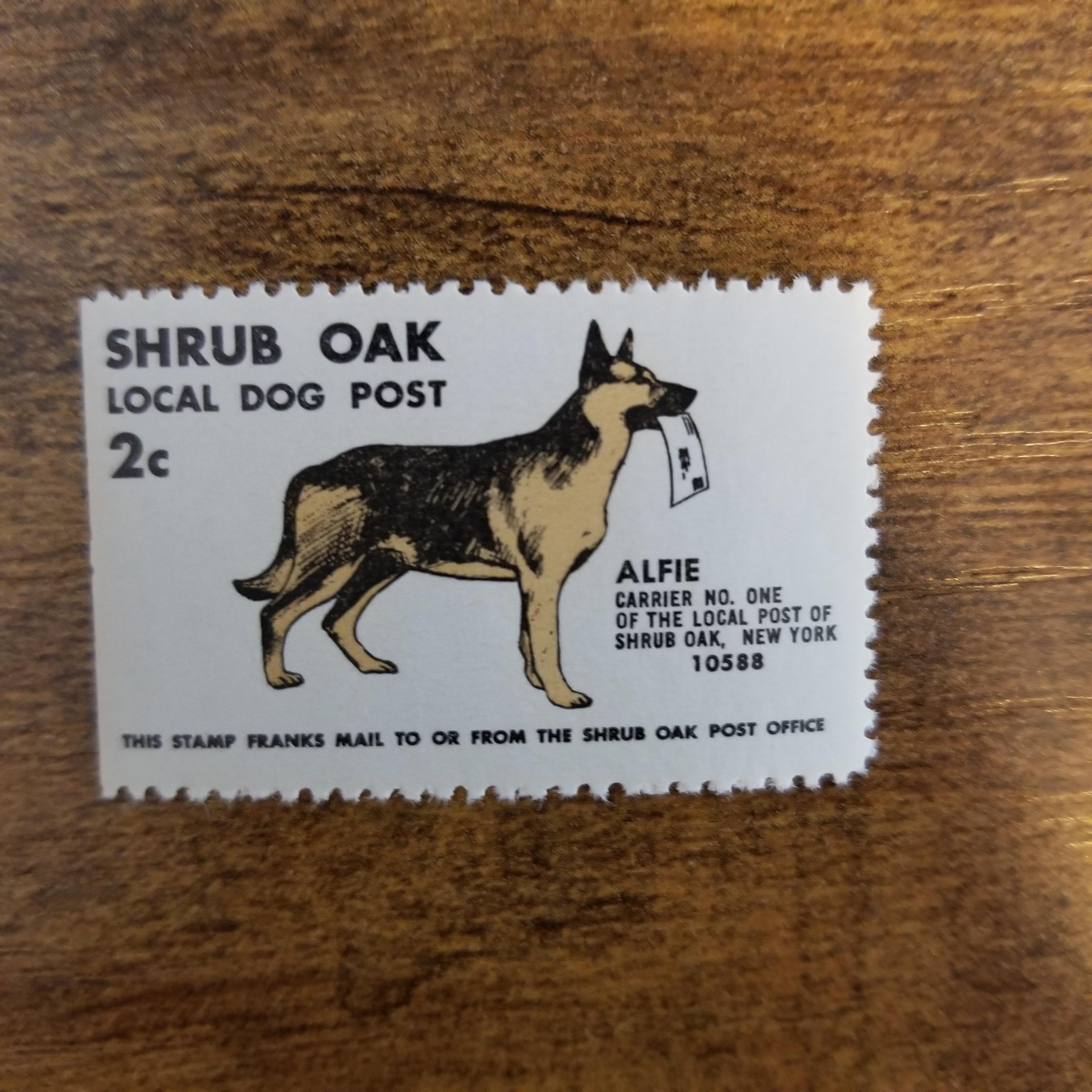 Shrub oak local "dog" post r/philately